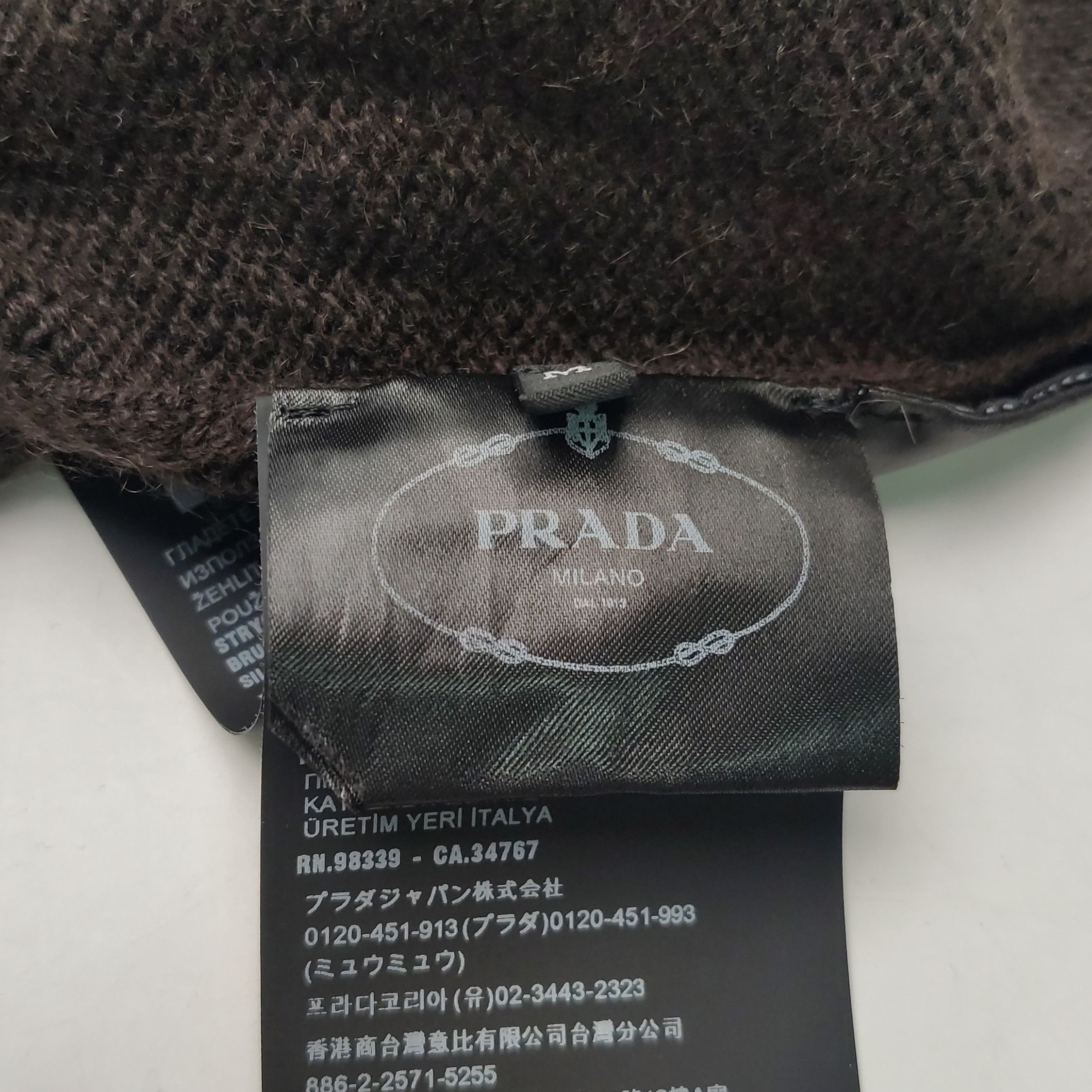 Prada Cashmere Logo Polo Sweater in Brown Size US M / EU 48-50 / 2 - 8 Thumbnail