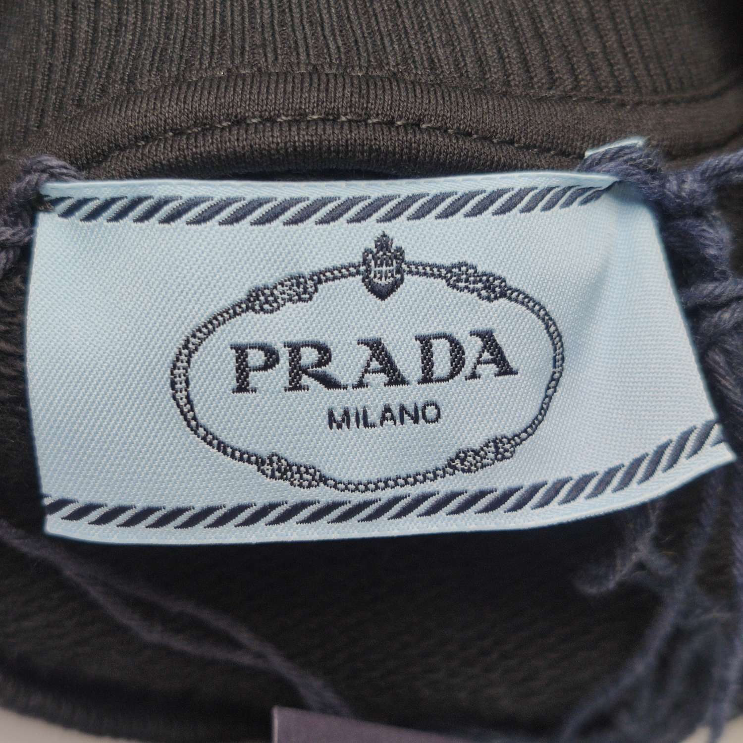 Prada Logo Trim Short Sleeve Sweatshirt in Black Size US S / EU 44-46 / 1 - 5 Thumbnail