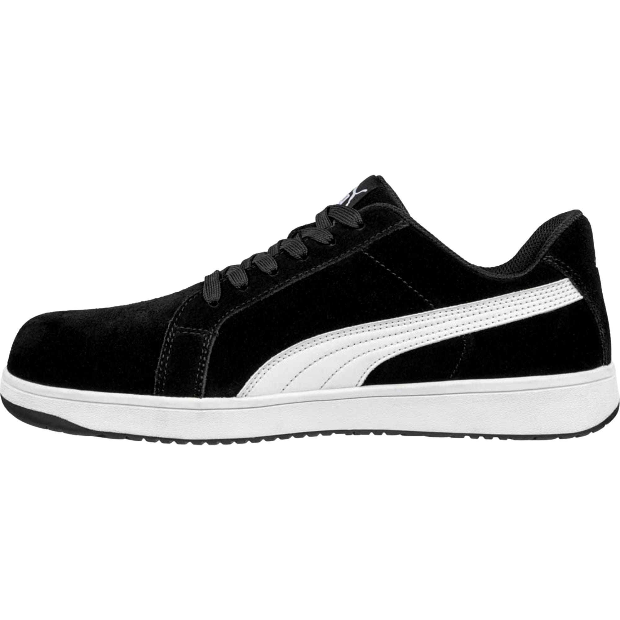 Puma Iconic Suede Low ASTM EH Black / White 640015 Size US 11.5 / EU 44-45 - 4 Thumbnail