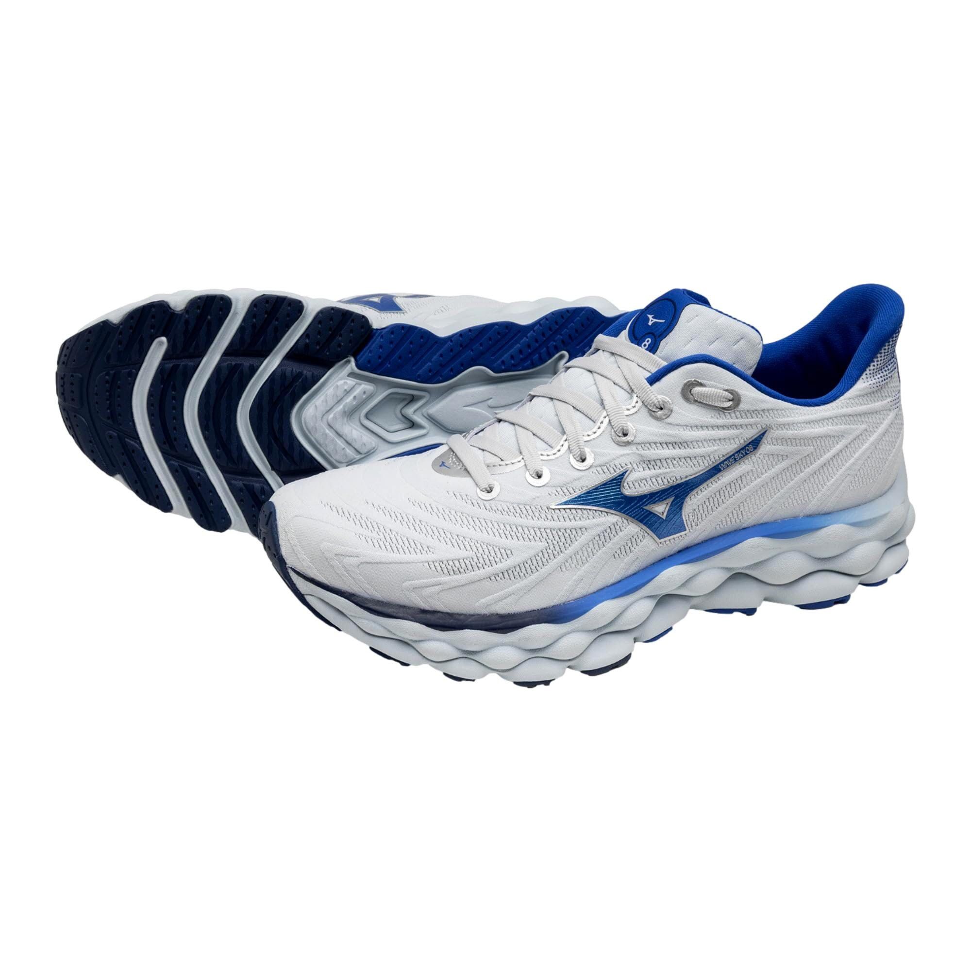 Mizuno Wave Sky 8 Plein Air/Laser Blue J1GC240201 Size US 12 / EU 45 - 3 Thumbnail