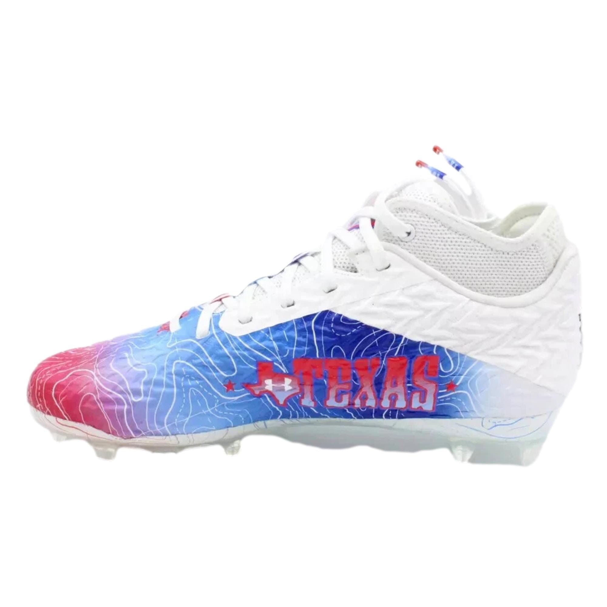 Under Armour Spotlight Clone 4 MC TX White / Blue 3027295-100 Size US 13 / EU 46 - 2 Thumbnail