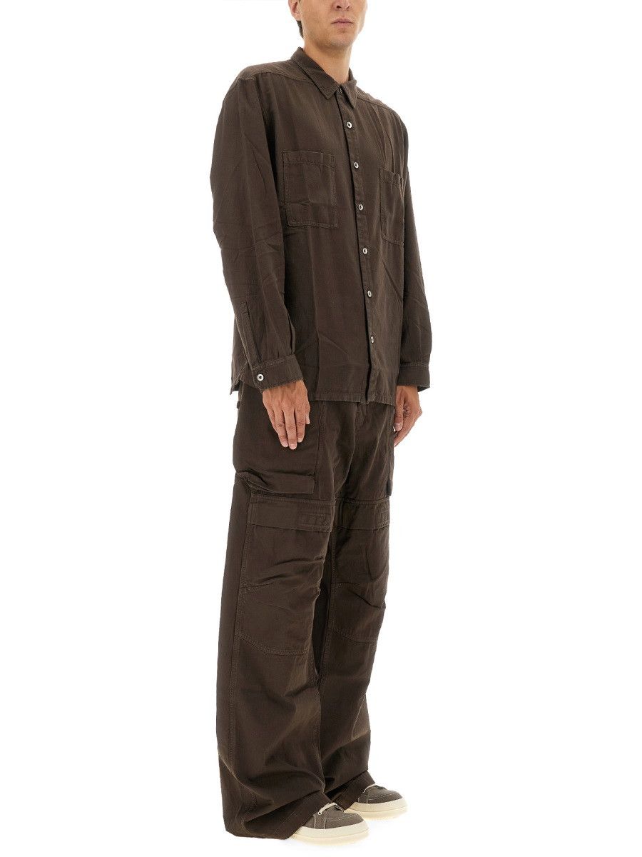Rick Owens Drkshdw RICK OWENS DRKSHDW "JUMBO OUTERSHIRT" SHIRT - BROWN Size US M / EU 48-50 / 2 - 2 Thumbnail