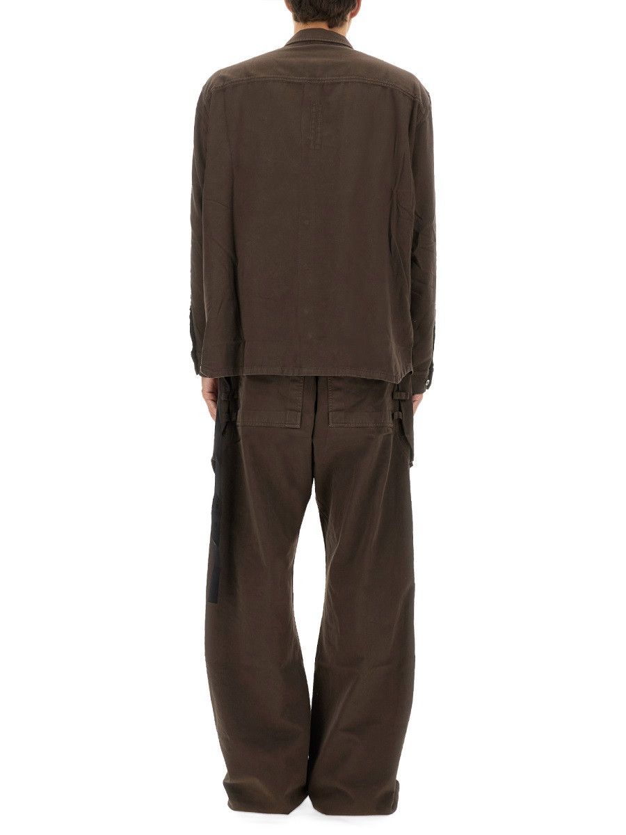 Rick Owens Drkshdw RICK OWENS DRKSHDW "JUMBO OUTERSHIRT" SHIRT - BROWN Size US M / EU 48-50 / 2 - 3 Thumbnail