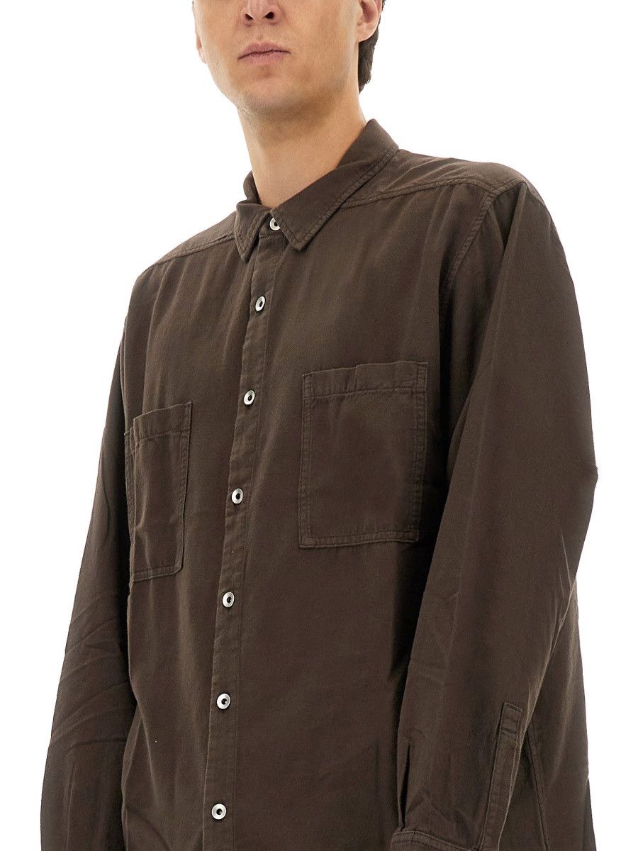 Rick Owens Drkshdw RICK OWENS DRKSHDW "JUMBO OUTERSHIRT" SHIRT - BROWN Size US M / EU 48-50 / 2 - 4 Thumbnail