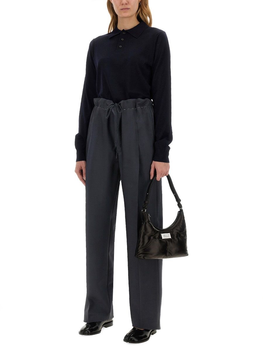 Maison Margiela MAISON MARGIELA WOOL POLO. - BLUE Size L / US 10 / IT 46 - 2 Thumbnail