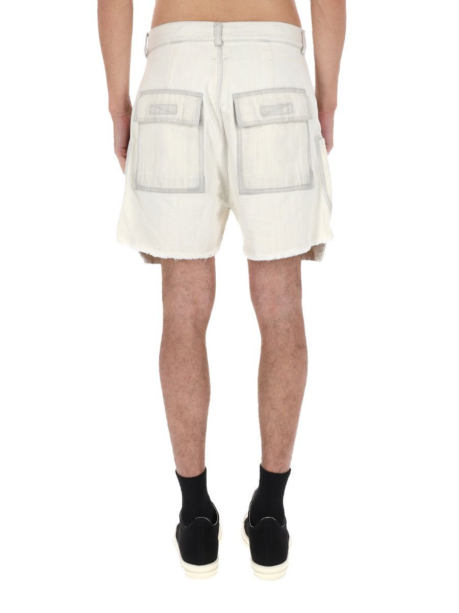 Rick Owens Drkshdw RICK OWENS DRKSHDW "BAUHAUS" SHORTS - WHITE (JEANS 32) Size US 32 / EU 48 - 5 Thumbnail