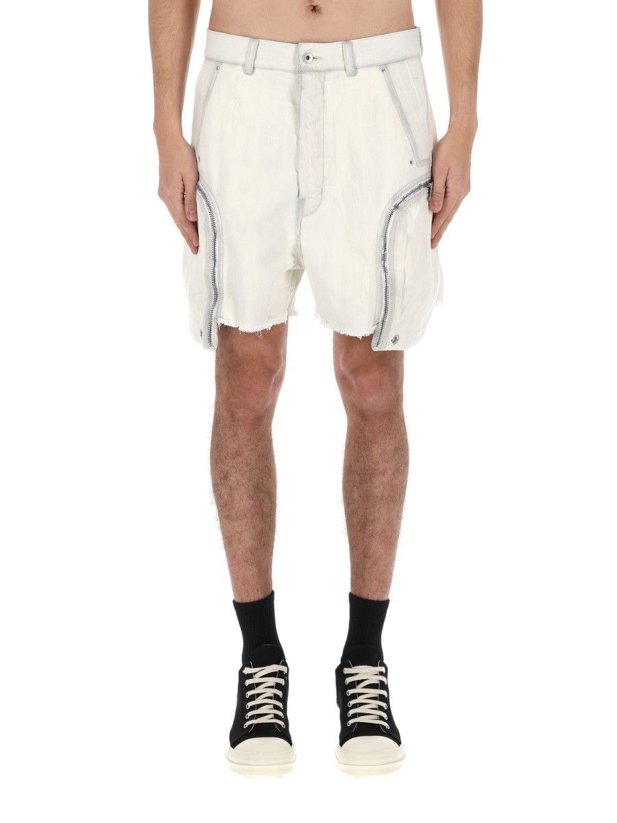 Rick Owens Drkshdw RICK OWENS DRKSHDW "BAUHAUS" SHORTS - WHITE (JEANS 32) Size US 32 / EU 48 - 6 Thumbnail