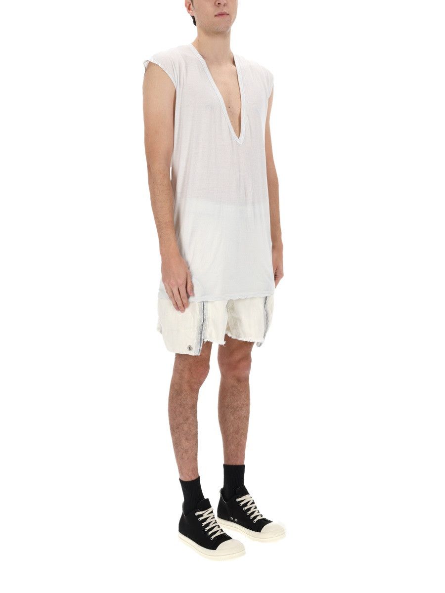 Rick Owens Drkshdw RICK OWENS DRKSHDW "BAUHAUS" SHORTS - WHITE (JEANS 32) Size US 32 / EU 48 - 2 Thumbnail
