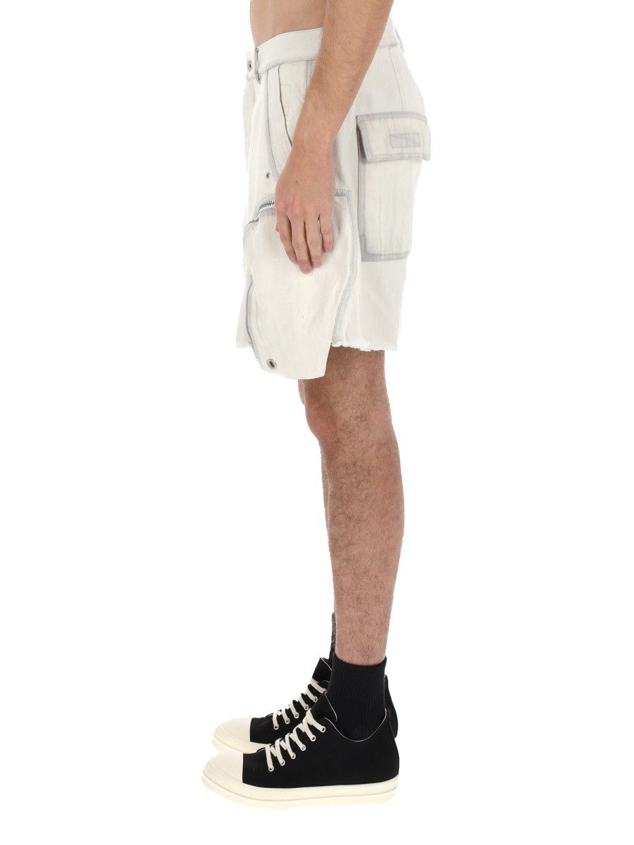 Rick Owens Drkshdw RICK OWENS DRKSHDW "BAUHAUS" SHORTS - WHITE (JEANS 32) Size US 32 / EU 48 - 4 Thumbnail