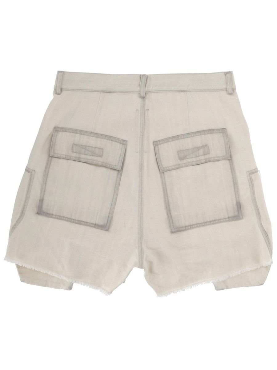 Rick Owens Drkshdw RICK OWENS DRKSHDW "BAUHAUS" SHORTS - WHITE (JEANS 30) Size US 30 / EU 46 - 3 Thumbnail