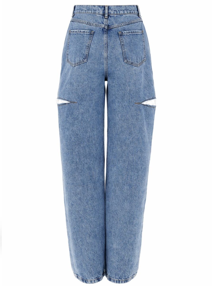 Maison Margiela MAISON MARGIELA JEANS WITH CUT OUT DETAIL - DENIM (IT 42) Size 42" / US 20 - 3 Thumbnail