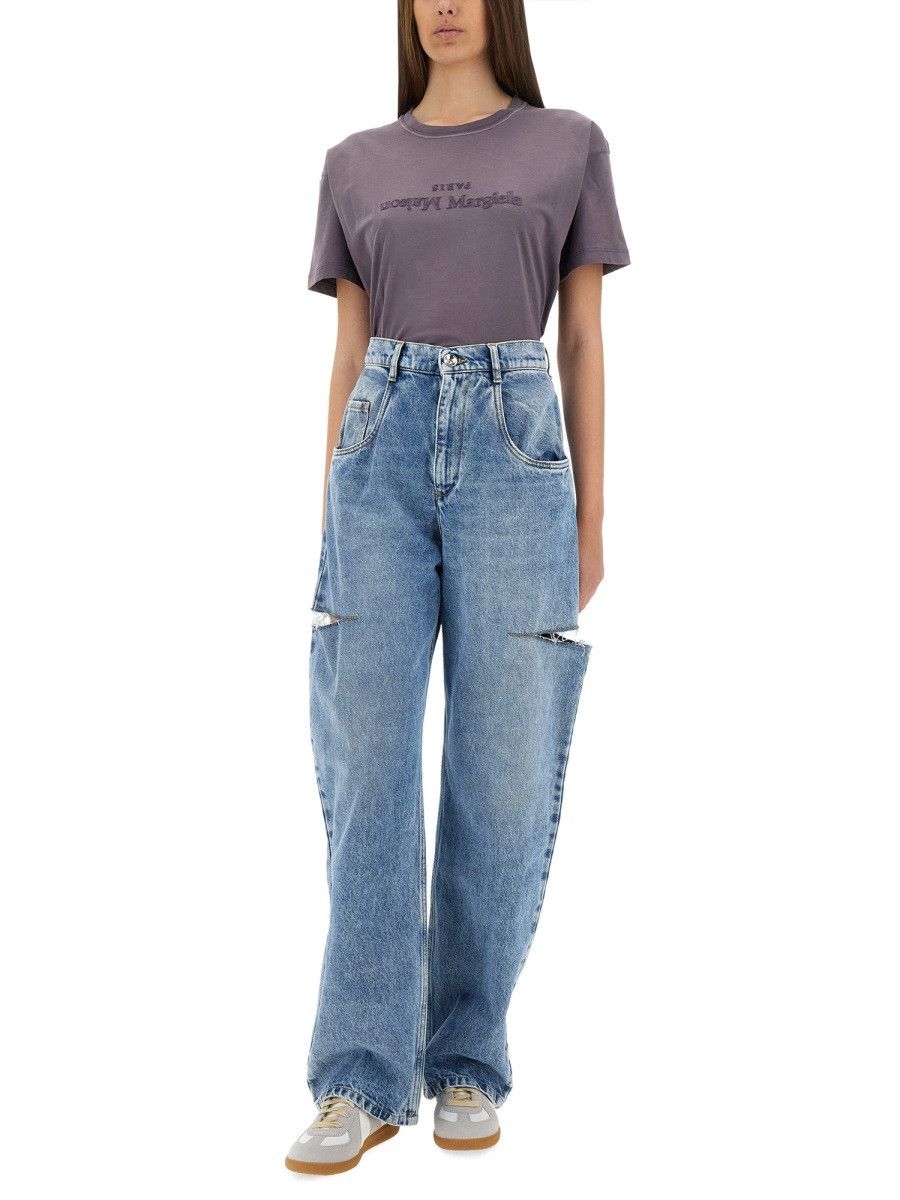 Maison Margiela MAISON MARGIELA JEANS WITH CUT OUT DETAIL - DENIM (IT 42) Size 42" / US 20 - 2 Thumbnail