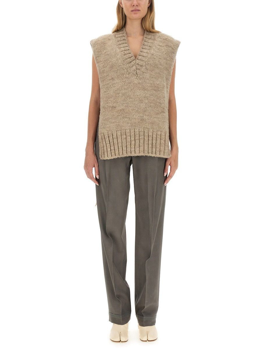 Maison Margiela MAISON MARGIELA KNITTED VEST - BEIGE Size M / US 6-8 / IT 42-44 - 2 Thumbnail