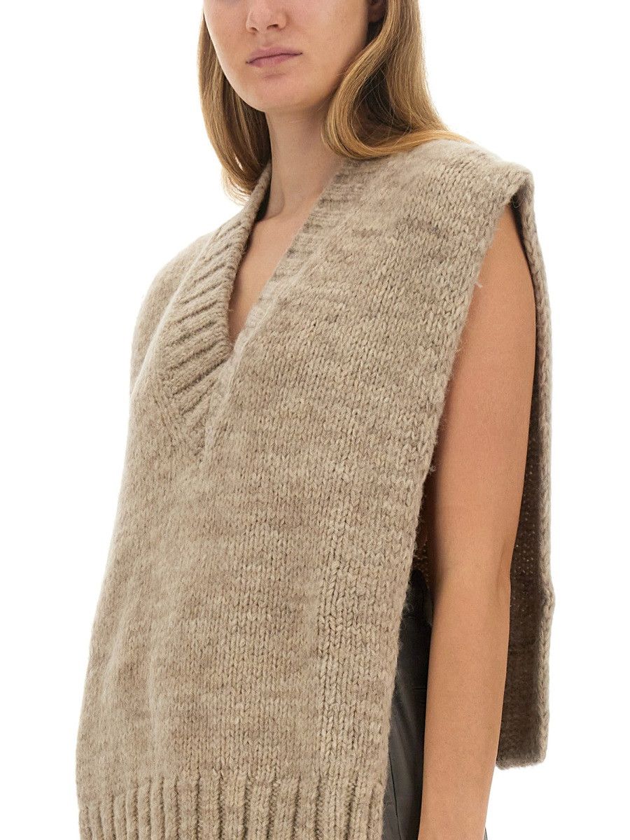 Maison Margiela MAISON MARGIELA KNITTED VEST - BEIGE Size M / US 6-8 / IT 42-44 - 4 Thumbnail
