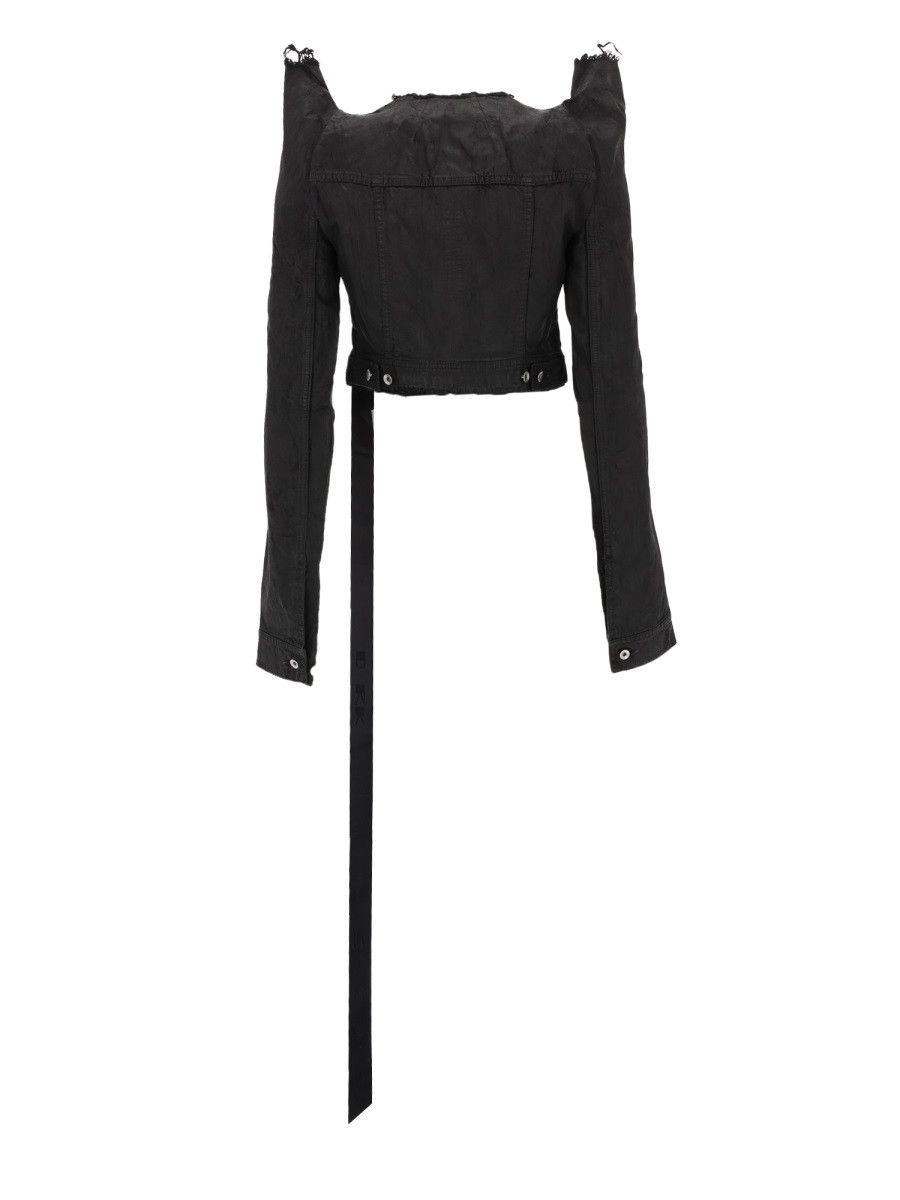 Rick Owens Drkshdw RICK OWENS DRKSHDW "TEC TRUCKER" DENIM JACKET - BLACK Size M / US 6-8 / IT 42-44 - 3 Thumbnail