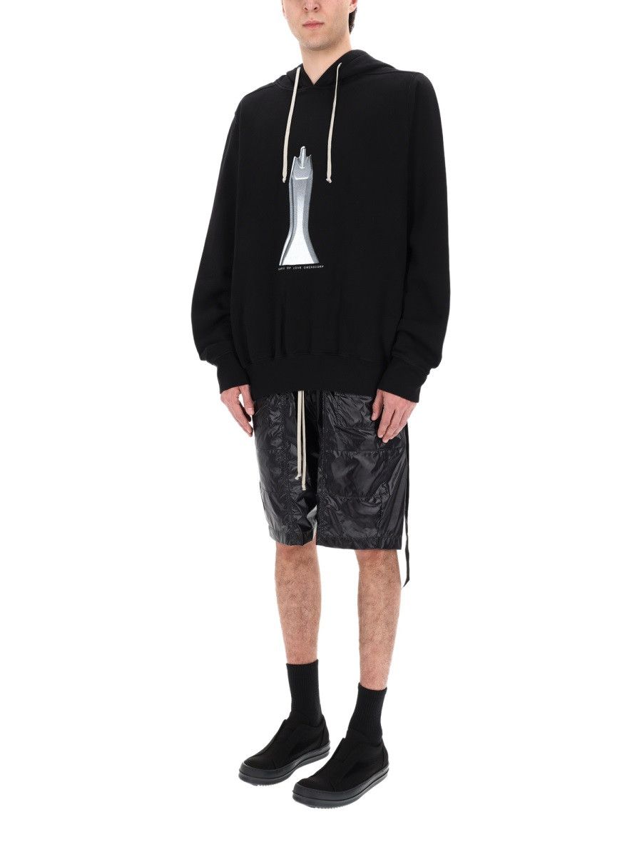Rick Owens Drkshdw RICK OWENS DRKSHDW FELPA CON CAPPUCCIO OVERSIZE - BLACK Size US M / EU 48-50 / 2 - 2 Thumbnail