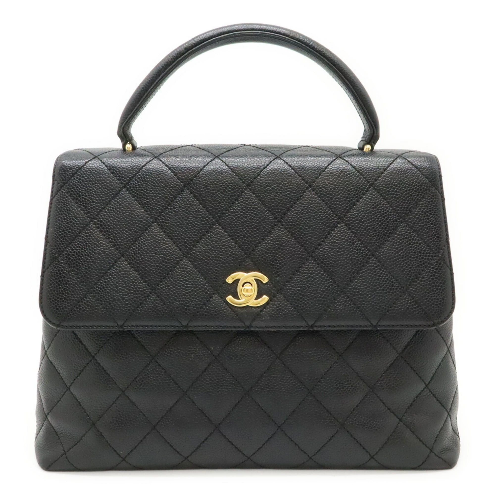 Chanel CHANEL Matelassé Coco Mark Handbag Flap Bag Caviar Leather Black A12397 Size ONE SIZE - 2 Thumbnail