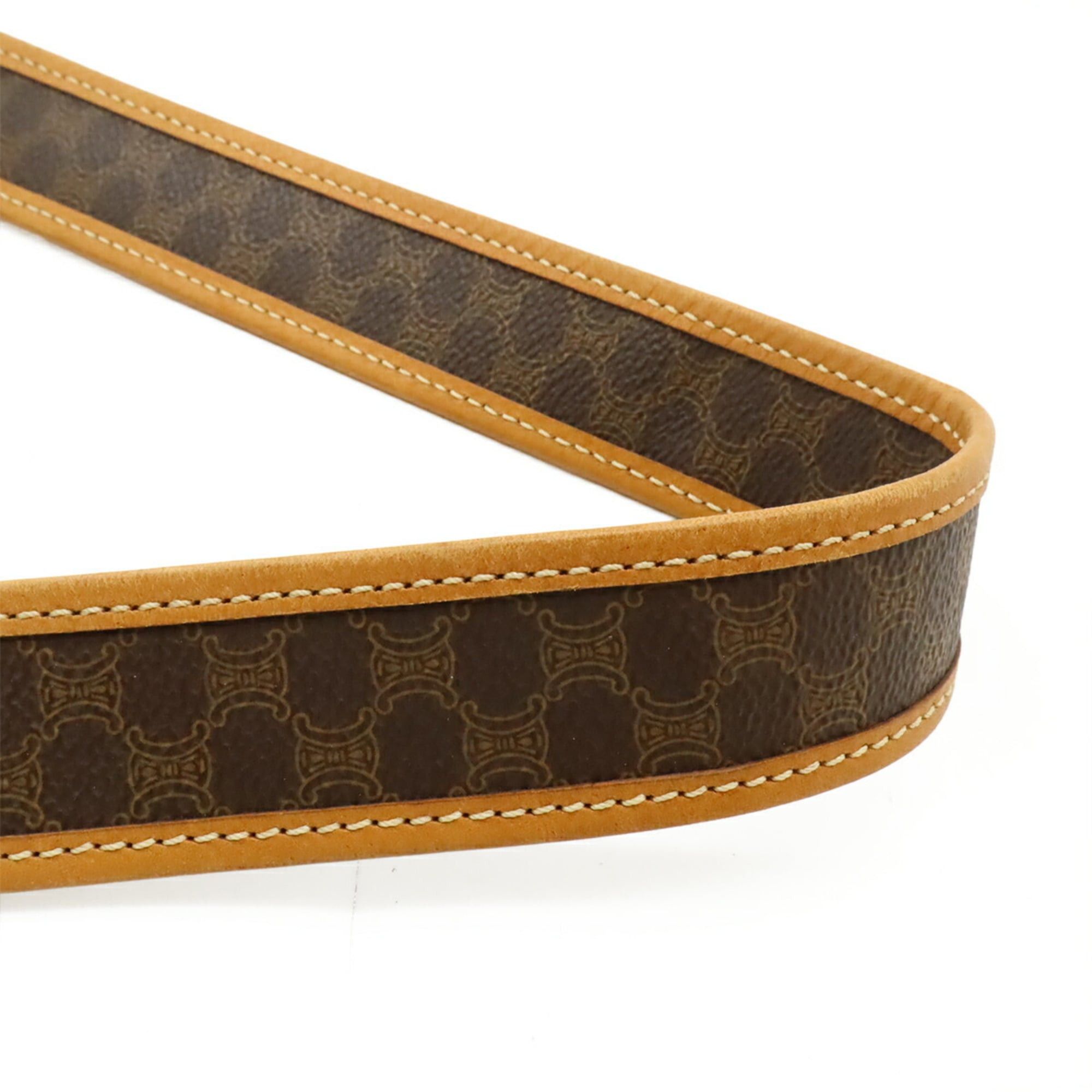 Celine CELINE Macadam pattern shoulder bag/pouch, leather, black, dark brown. Size ONE SIZE - 5 Thumbnail