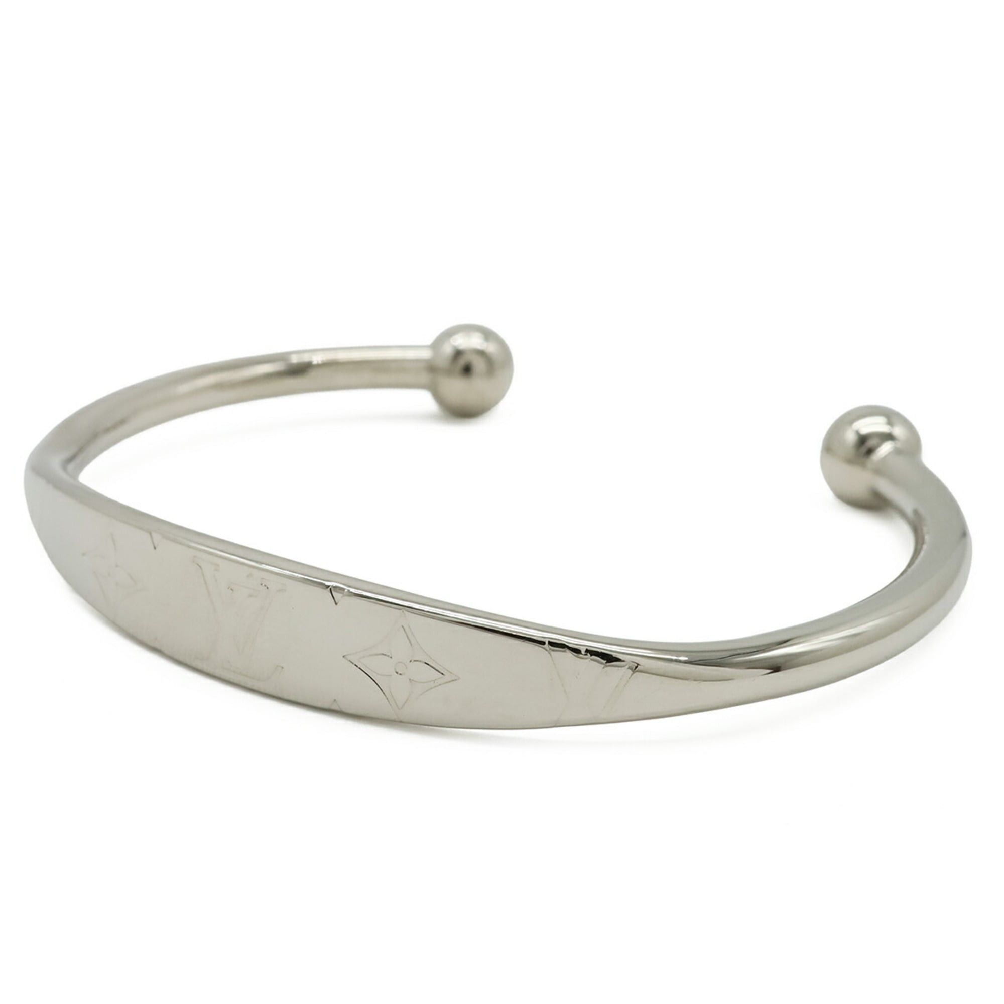 Louis Vuitton Louis Vuitton Jonc Monogram Bracelet Bangle Metal Silver M size M64839 Size ONE SIZE - 2 Thumbnail