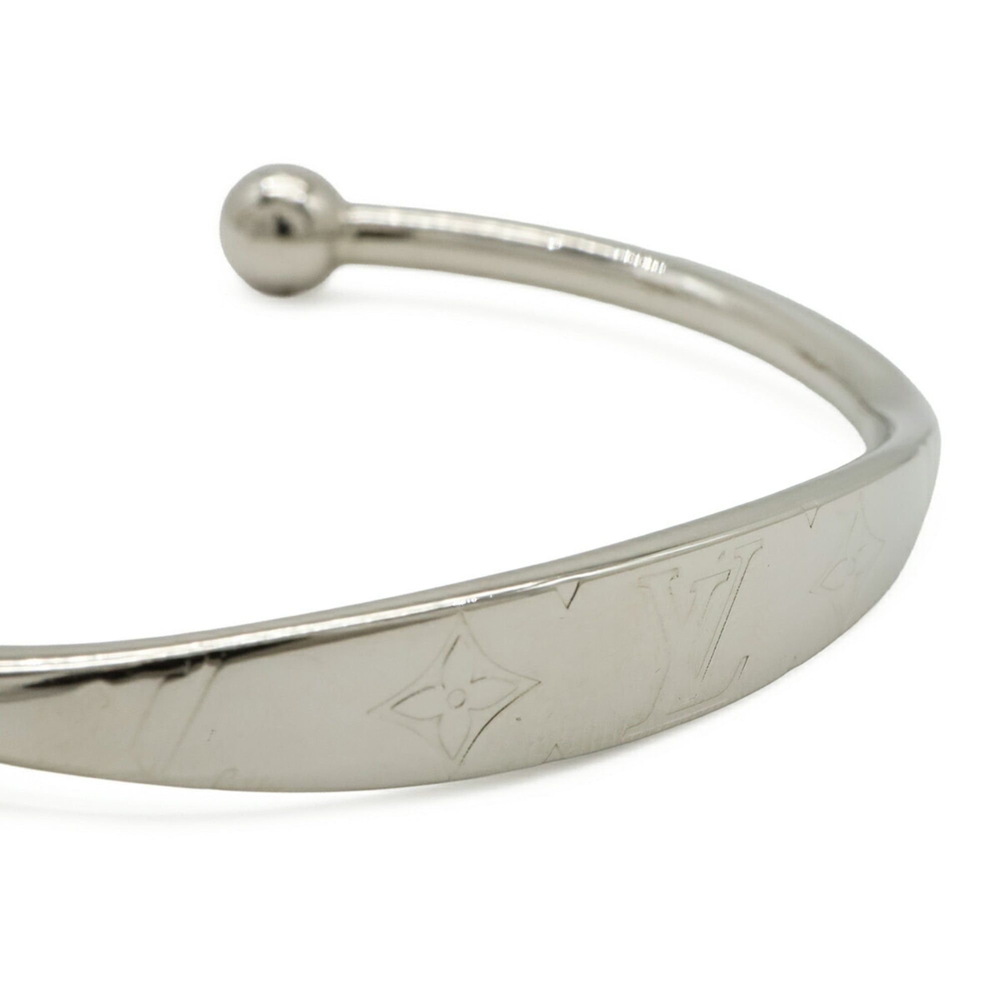 Louis Vuitton Louis Vuitton Jonc Monogram Bracelet Bangle Metal Silver M size M64839 Size ONE SIZE - 4 Thumbnail