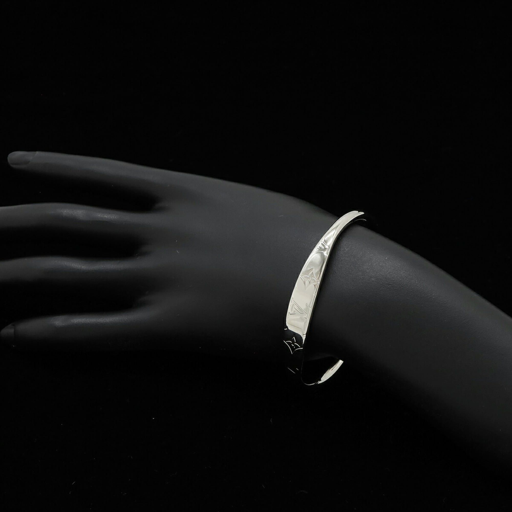 Louis Vuitton Louis Vuitton Jonc Monogram Bracelet Bangle Metal Silver M size M64839 Size ONE SIZE - 6 Thumbnail