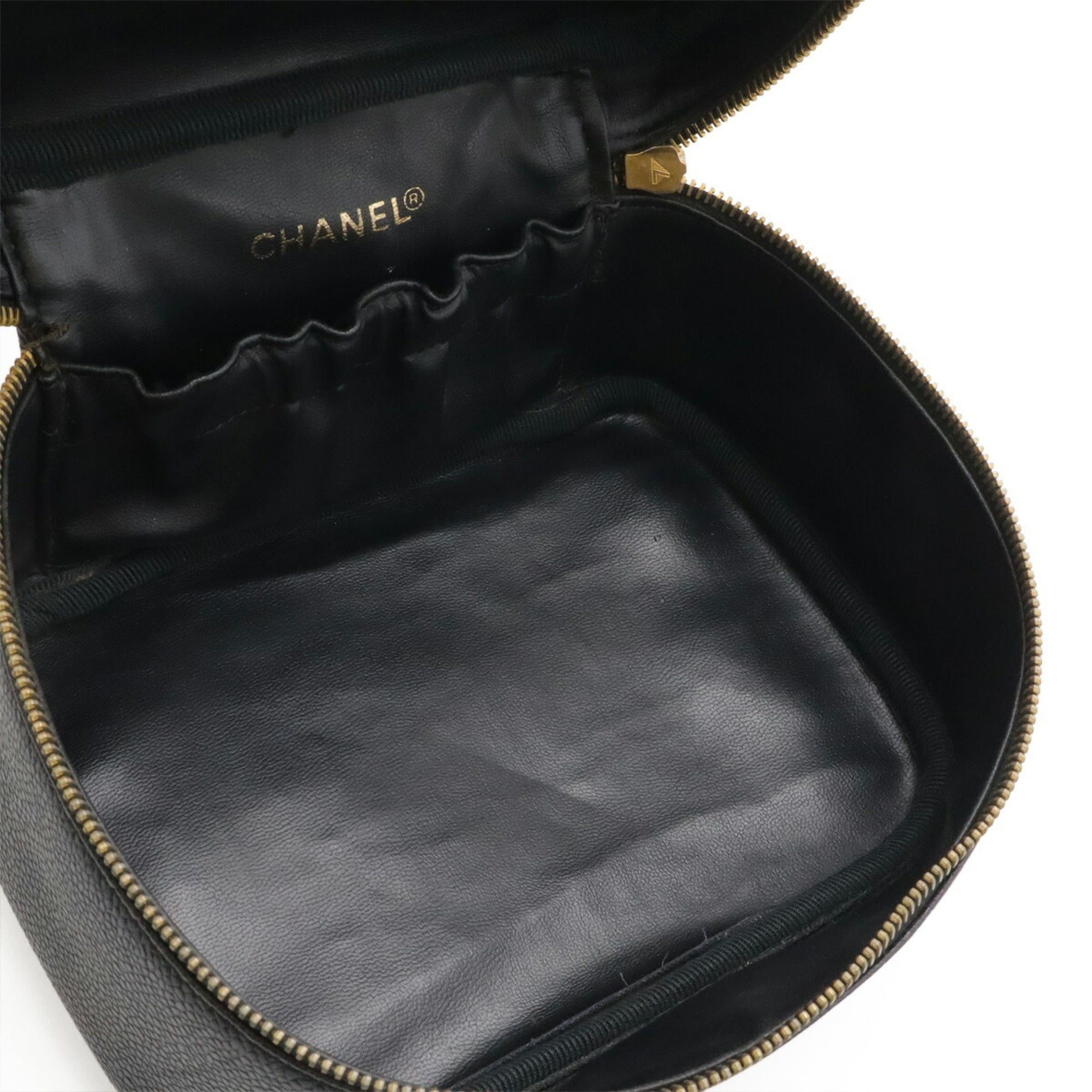 Chanel CHANEL Coco Mark Vanity Bag, Handbag, Pouch, Caviar Leather, Black, A01997 Size ONE SIZE - 6 Thumbnail