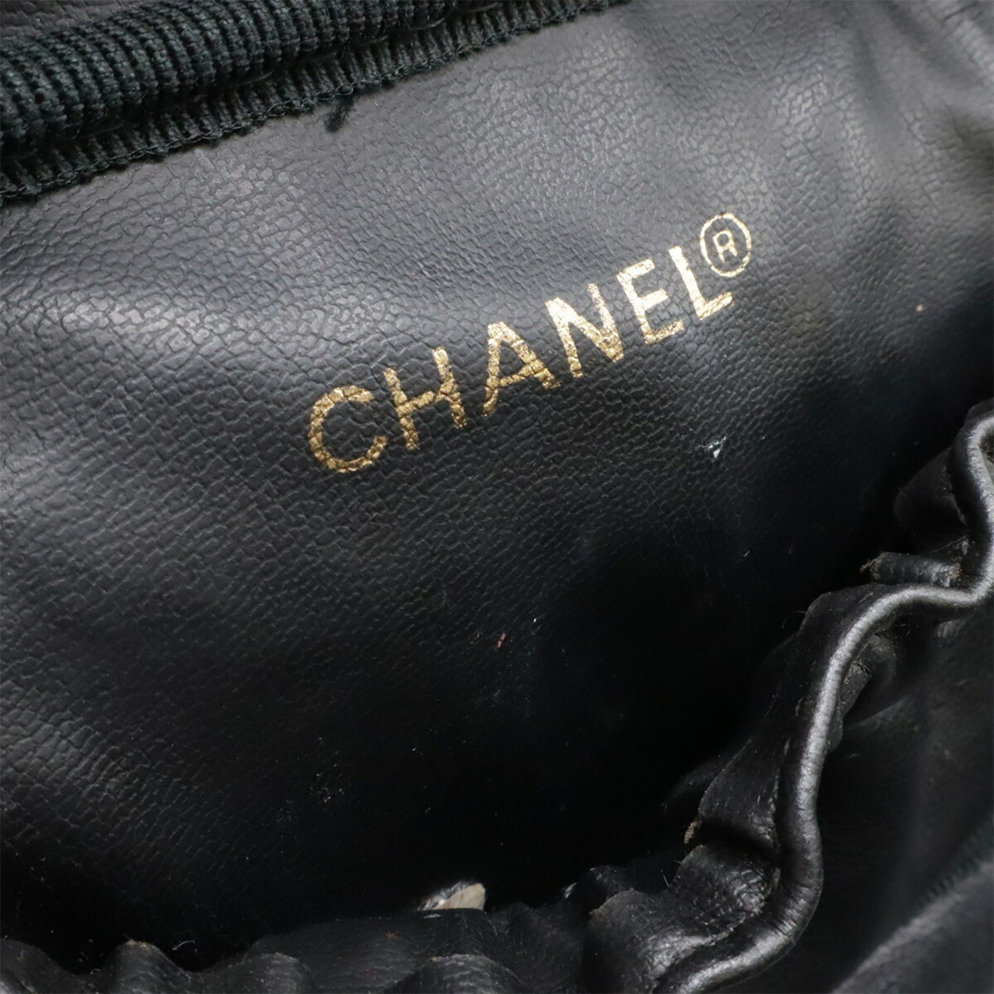 Chanel CHANEL Coco Mark Vanity Bag, Handbag, Pouch, Caviar Leather, Black, A01997 Size ONE SIZE - 9 Thumbnail