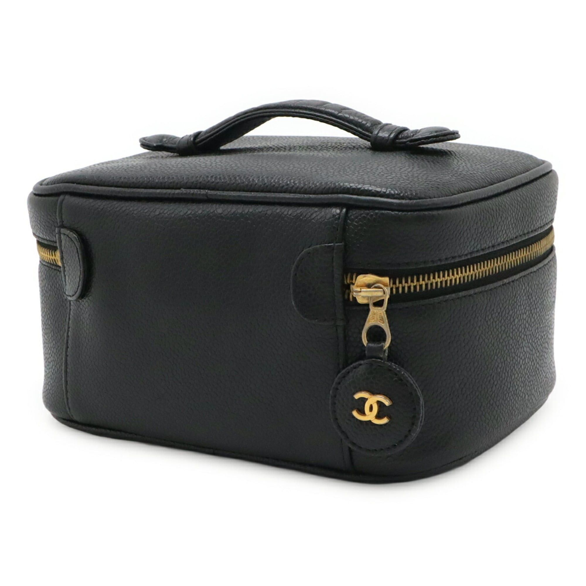Chanel CHANEL Coco Mark Vanity Bag, Handbag, Pouch, Caviar Leather, Black, A01997 Size ONE SIZE - 3 Thumbnail