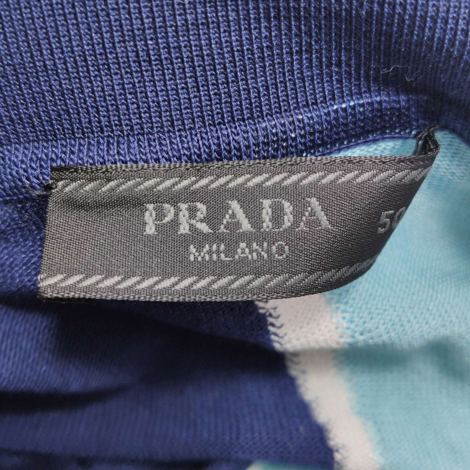 Prada Striped Silk Polo Shirt in Multi Colors Size US M / EU 48-50 / 2 - 4 Thumbnail