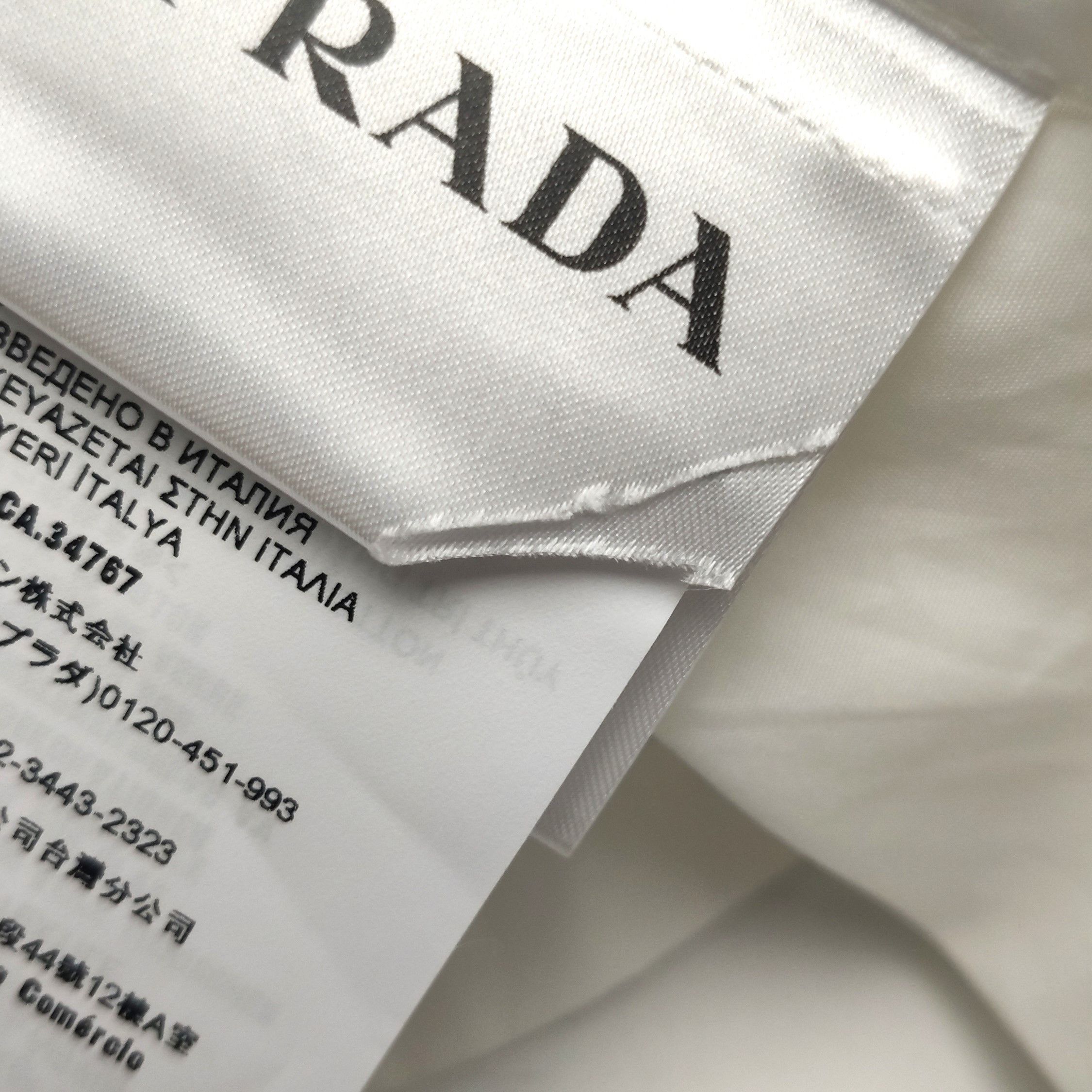 Prada White Crystal Collar Cotton Shirt Size US M / EU 48-50 / 2 - 8 Thumbnail