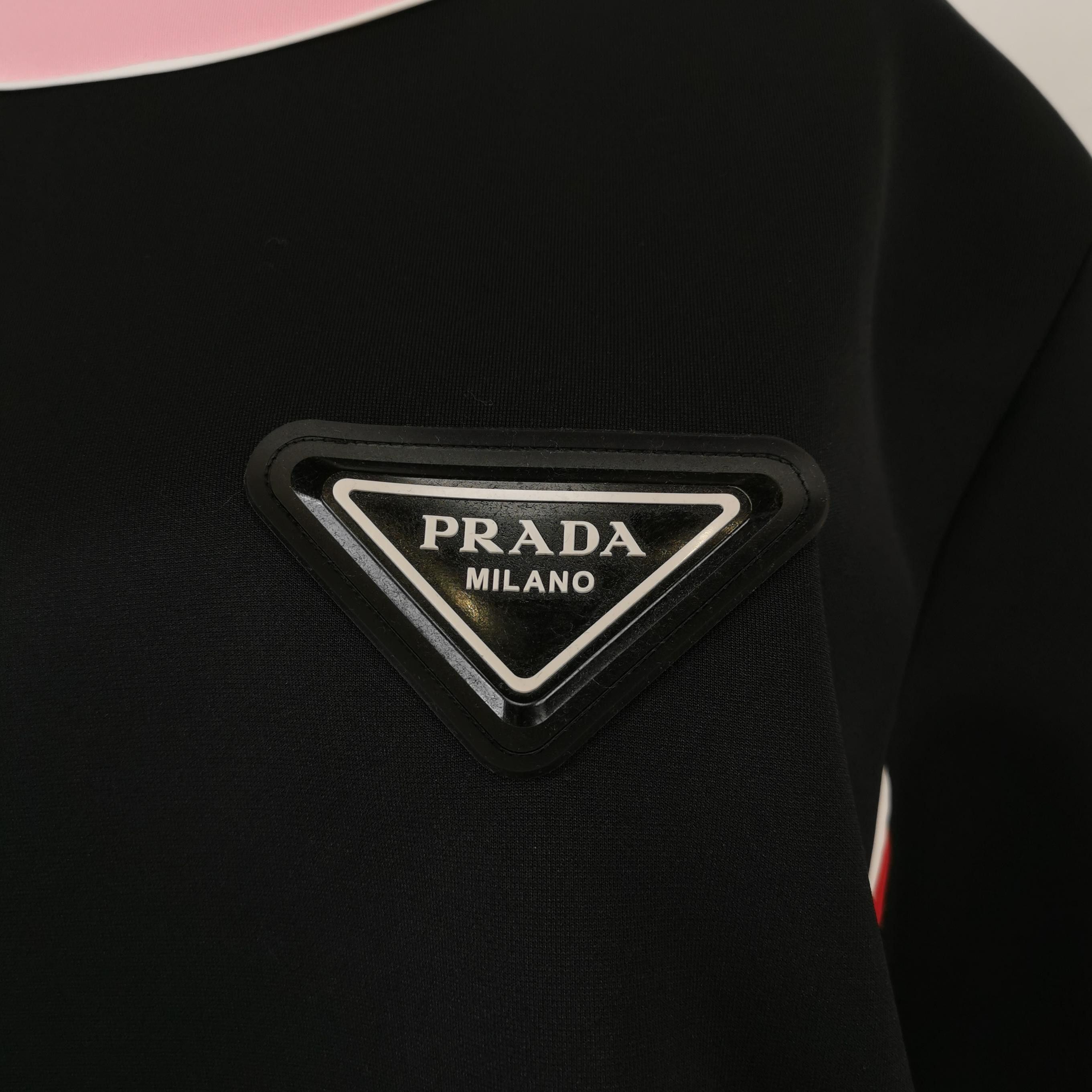 Prada Black Logo Patch Short Sleeve Tee Size US L / EU 52-54 / 3 - 3 Thumbnail