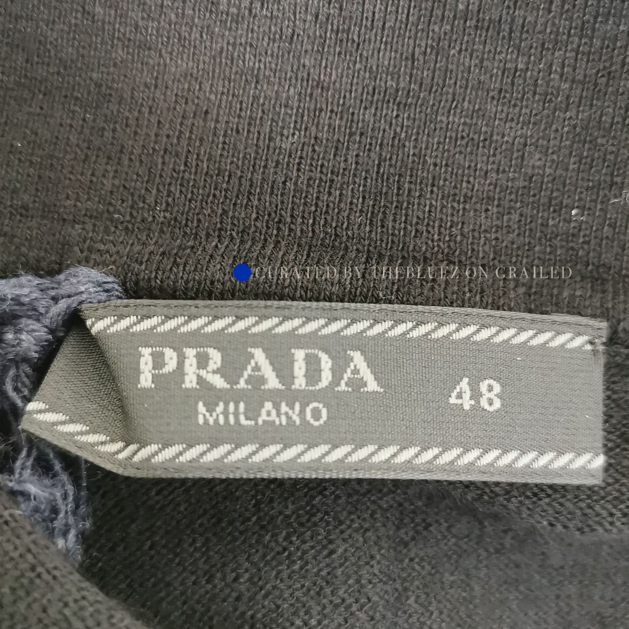 Prada Elegant Black Knit Polo Shirt Size US M / EU 48-50 / 2 - 4 Thumbnail