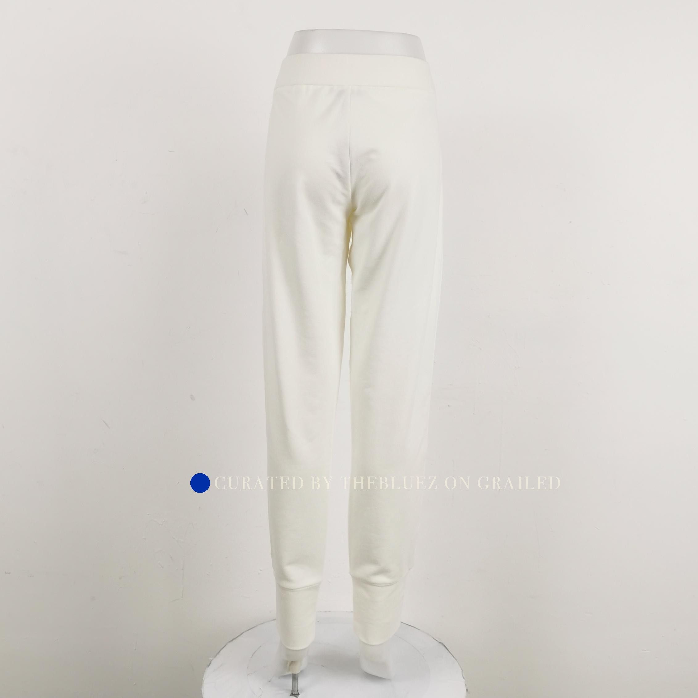 Prada White Logo Joggers in Size 34 Size US 34 / EU 50 - 2 Thumbnail