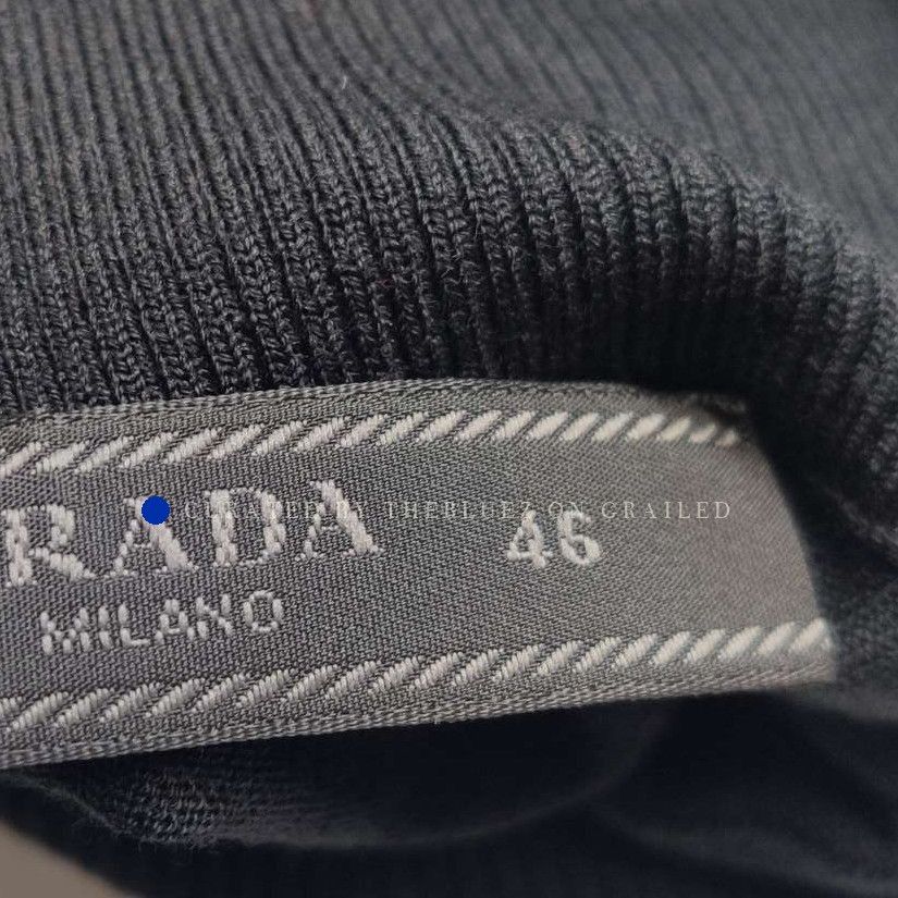 Prada Geometric Collar Turtleneck Sweater in Black Size US S / EU 44-46 / 1 - 6 Thumbnail
