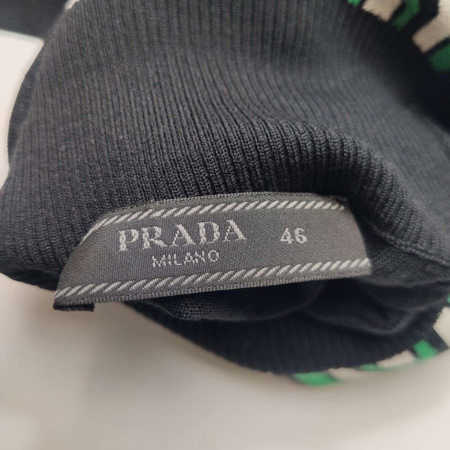 Prada Geometric Collar Turtleneck Sweater in Black Size US S / EU 44-46 / 1 - 5 Thumbnail