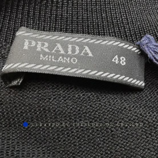 Prada Elegant Black V-Neck Sweater in Size M Size US M / EU 48-50 / 2 - 4 Thumbnail