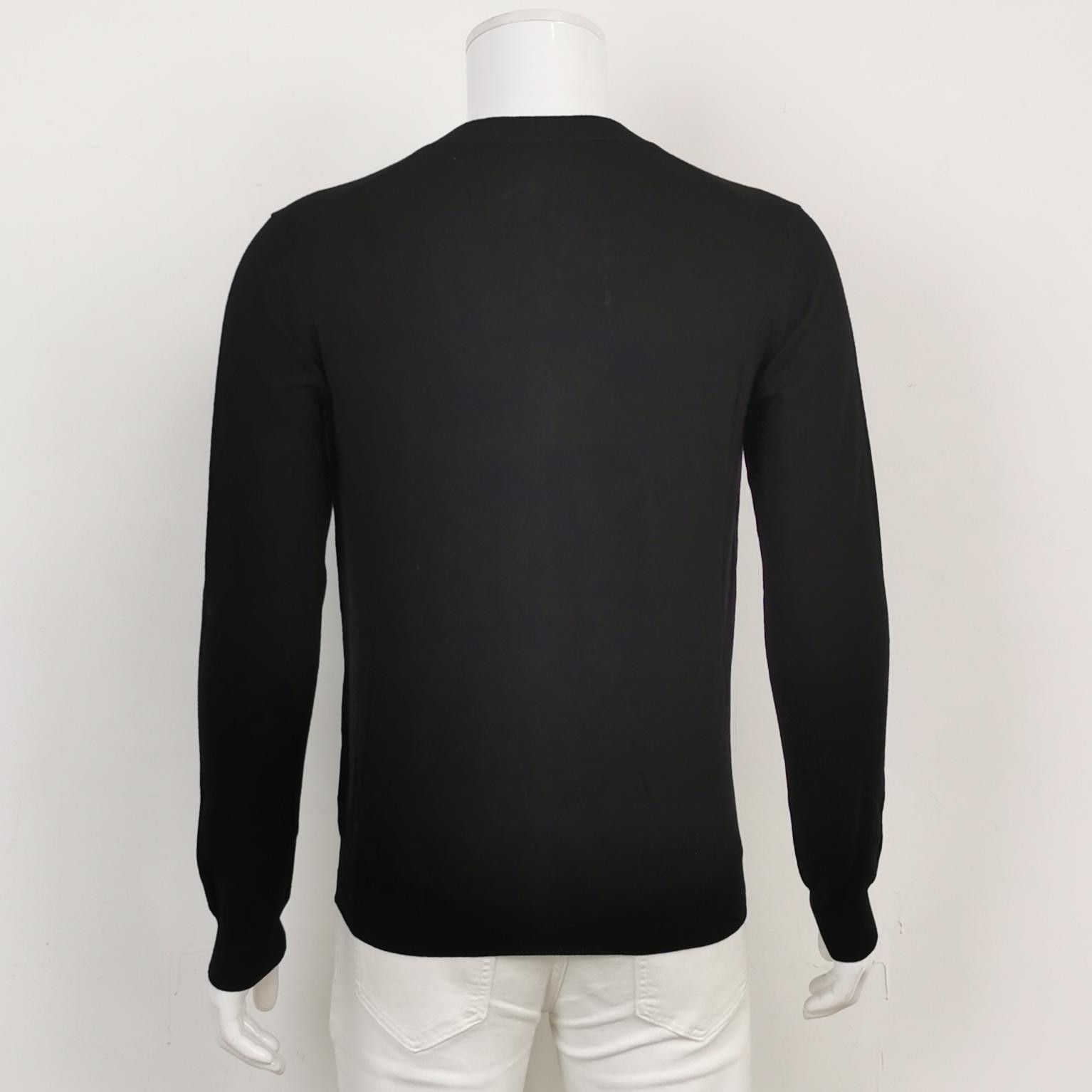 Prada Elegant Black V-Neck Sweater in Size M Size US M / EU 48-50 / 2 - 2 Thumbnail