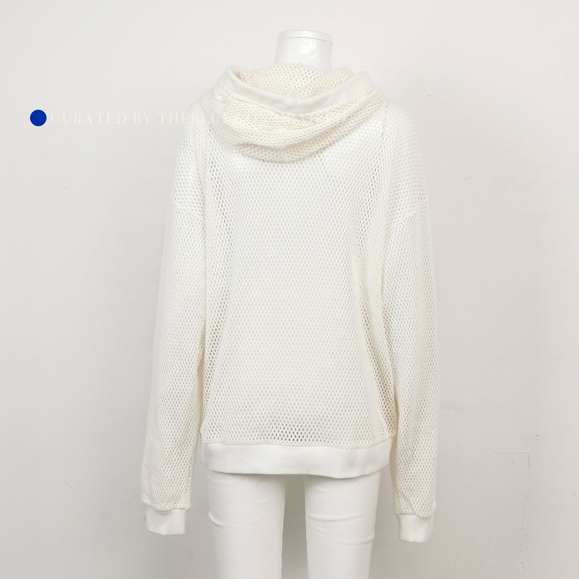Celine Logo Mesh Hoodie in Crisp White Size US L / EU 52-54 / 3 - 2 Thumbnail
