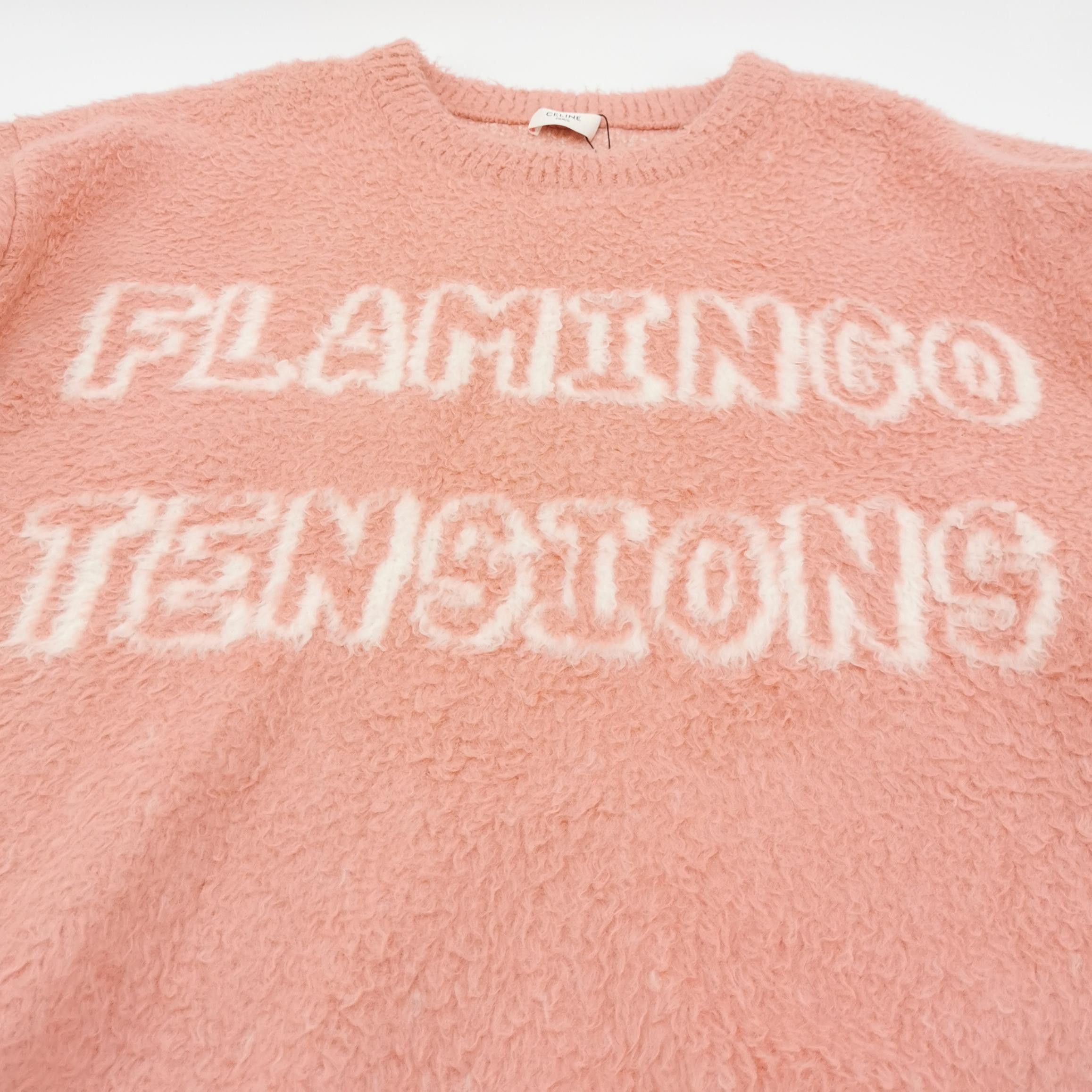 Celine Flamingo Pink Logo Sweater Size US M / EU 48-50 / 2 - 4 Thumbnail