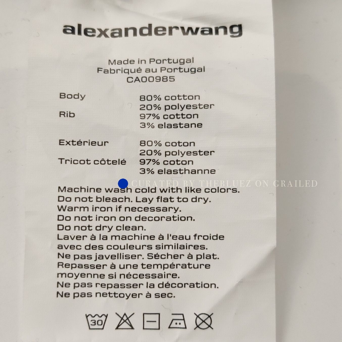 Alexander Wang Embossed Logo Hoodie in Black Size M Size US M / EU 48-50 / 2 - 7 Thumbnail