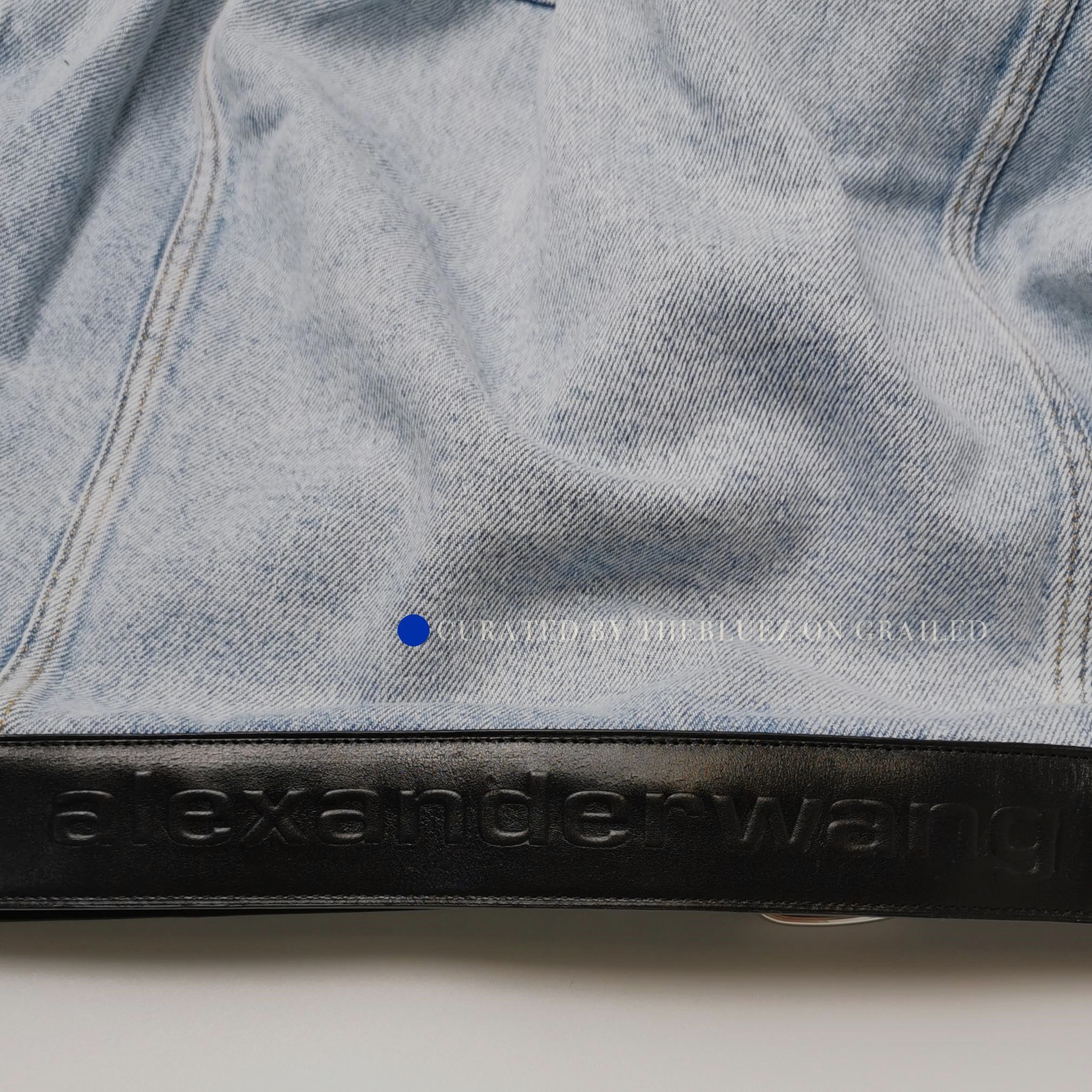 Alexander Wang Stylish Blue Cotton Denim Jacket Size US M / EU 48-50 / 2 - 3 Thumbnail