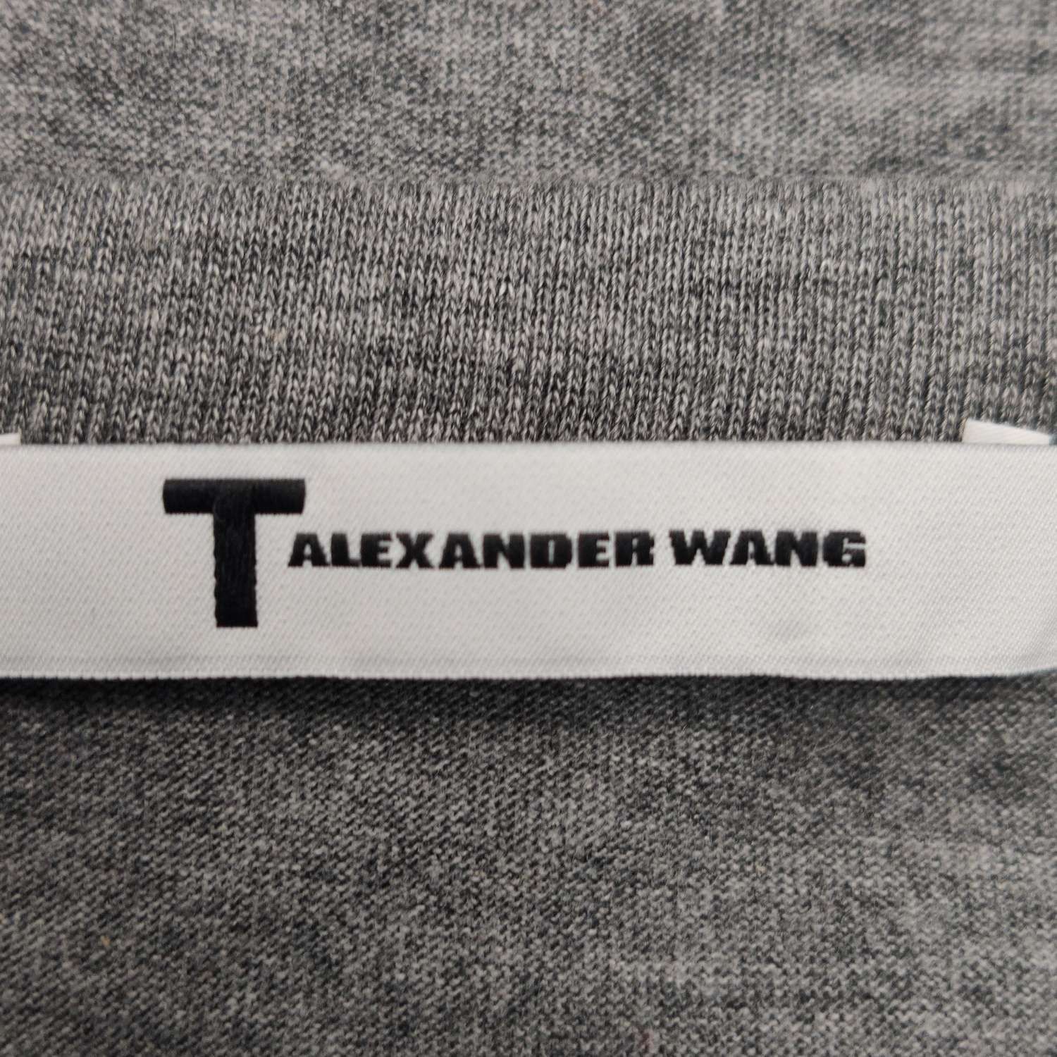 T by Alexander Wang Gray Long Sleeve Tee with Leather Pocket Size US S / EU 44-46 / 1 - 3 Thumbnail
