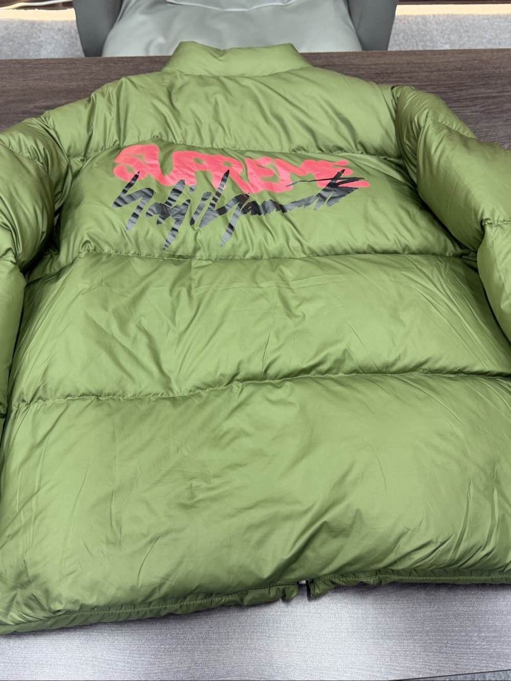 Supreme Signature Green Puffer Jacket by Yohji Yamamoto Size US XL / EU 56 / 4 - 2 Thumbnail