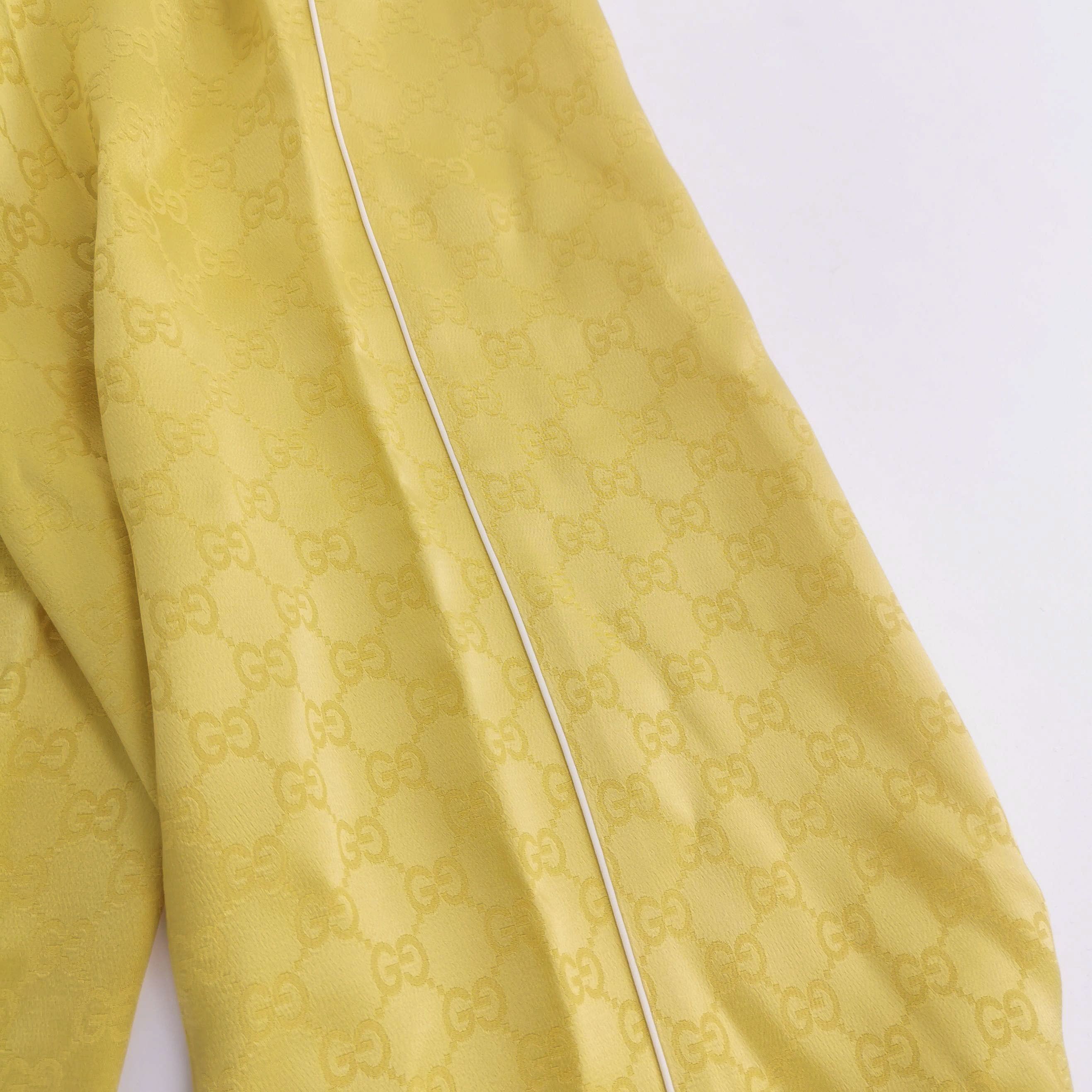 Gucci Yellow GG Monogram Sweatpants, Size 30 Size US 30 / EU 46 - 3 Thumbnail