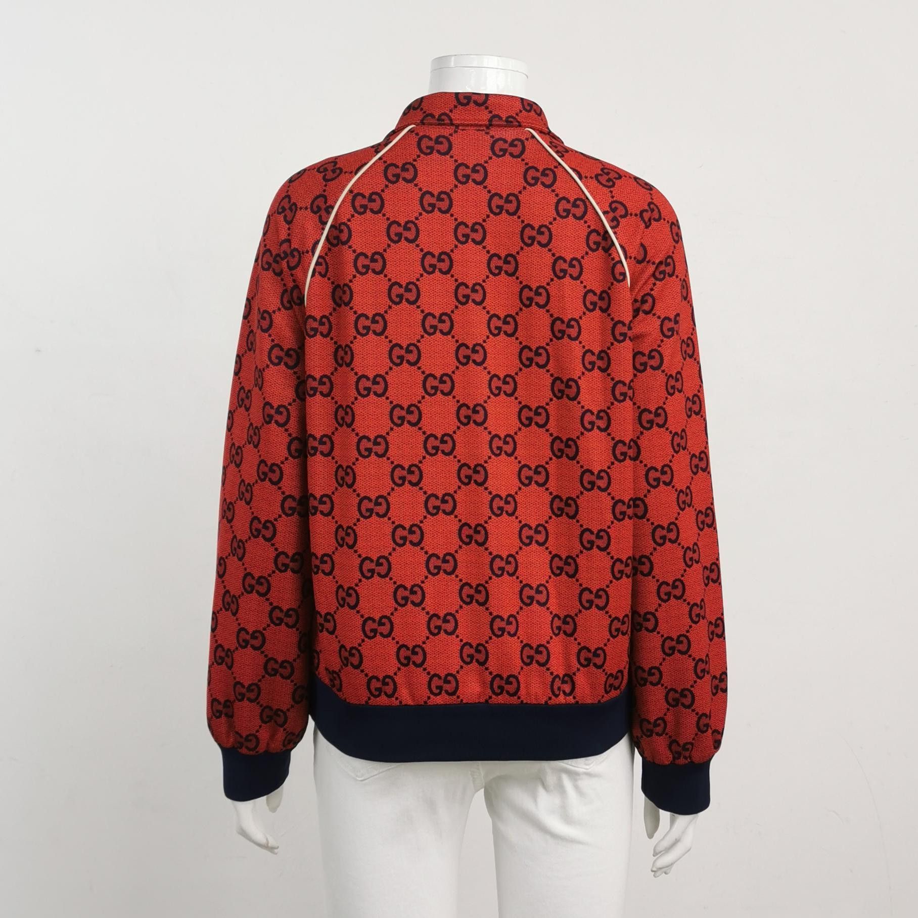 Gucci Red GG Monogram Zip-up Jacket Size US XS / EU 42 / 0 - 2 Thumbnail