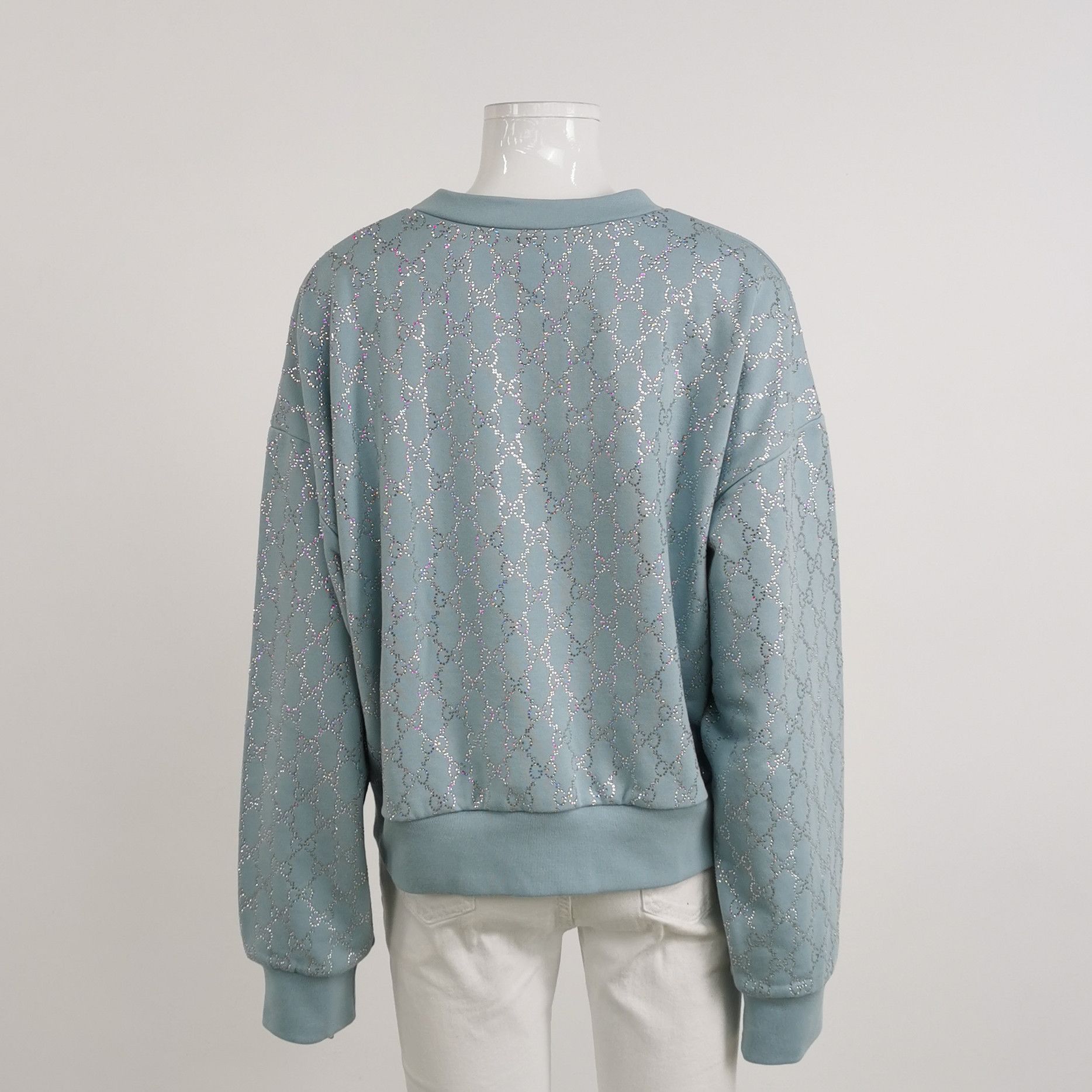 Gucci Rhinestone Monogram Oversized Hoodie Size US L / EU 52-54 / 3 - 2 Thumbnail