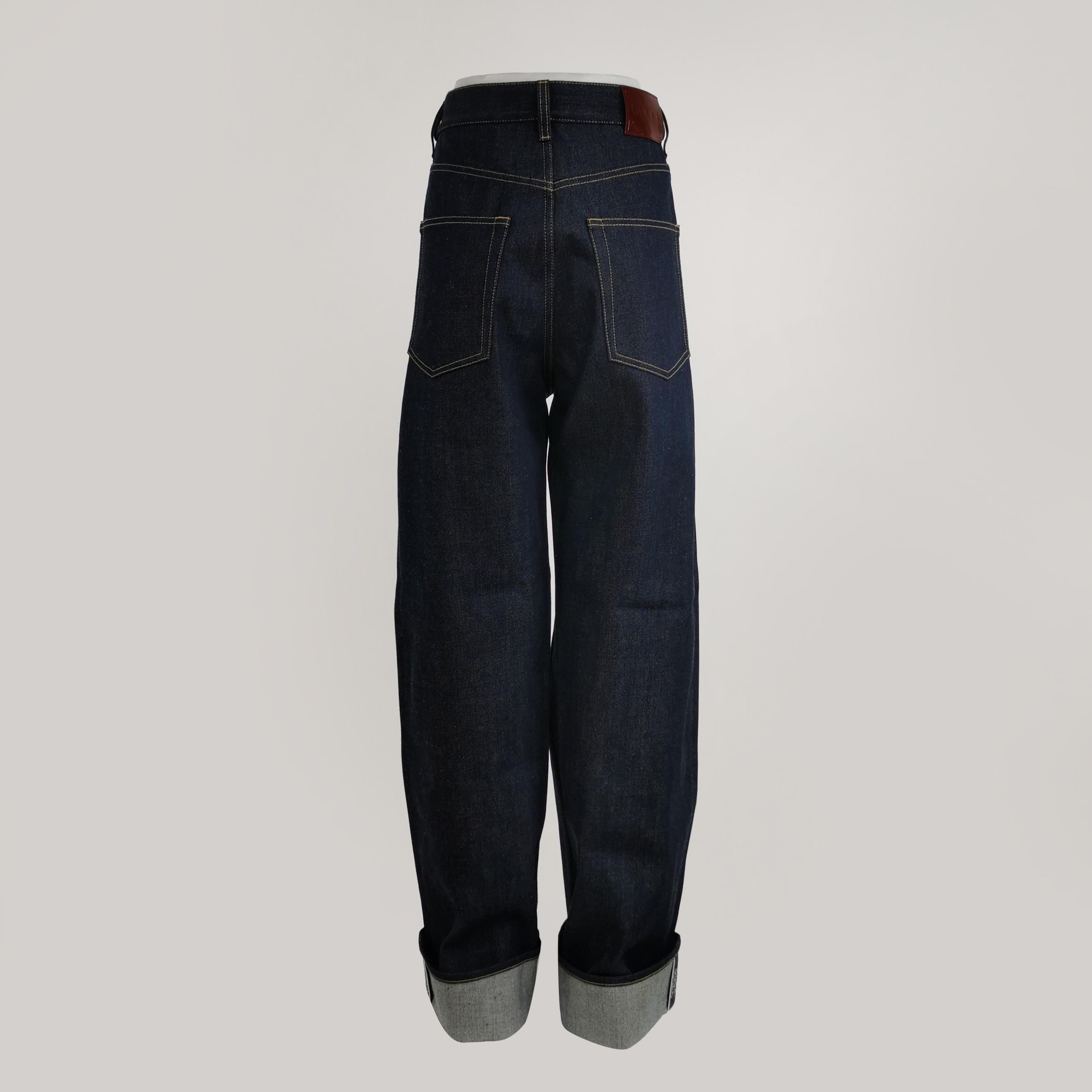 Gucci Logo Blue Denim Jeans - Size 26 Size US 26 / EU 42 - 2 Thumbnail