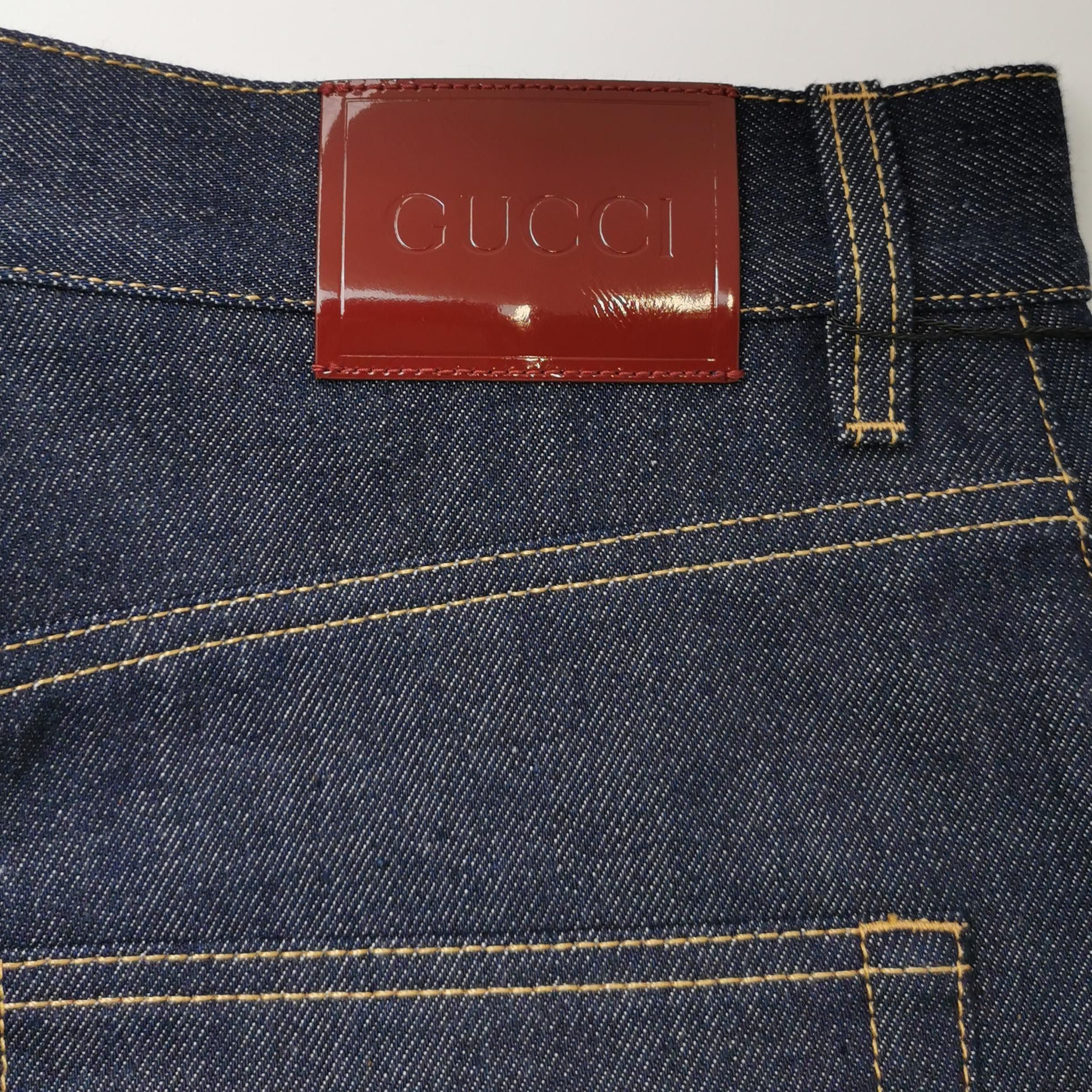Gucci Logo Blue Denim Jeans - Size 26 Size US 26 / EU 42 - 3 Thumbnail