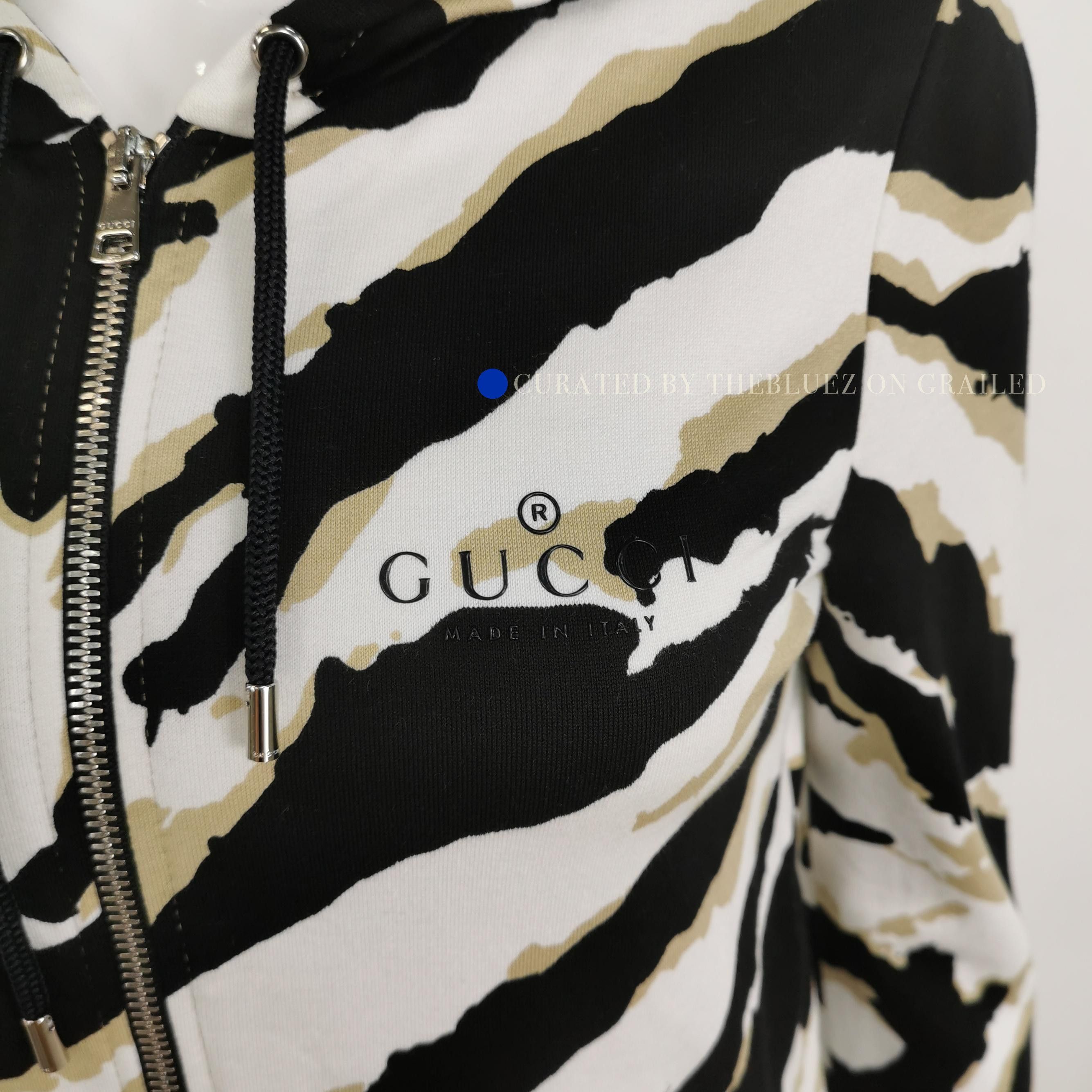 Gucci Multi-Color Zebra Zip Hoodie Size US S / EU 44-46 / 1 - 3 Thumbnail