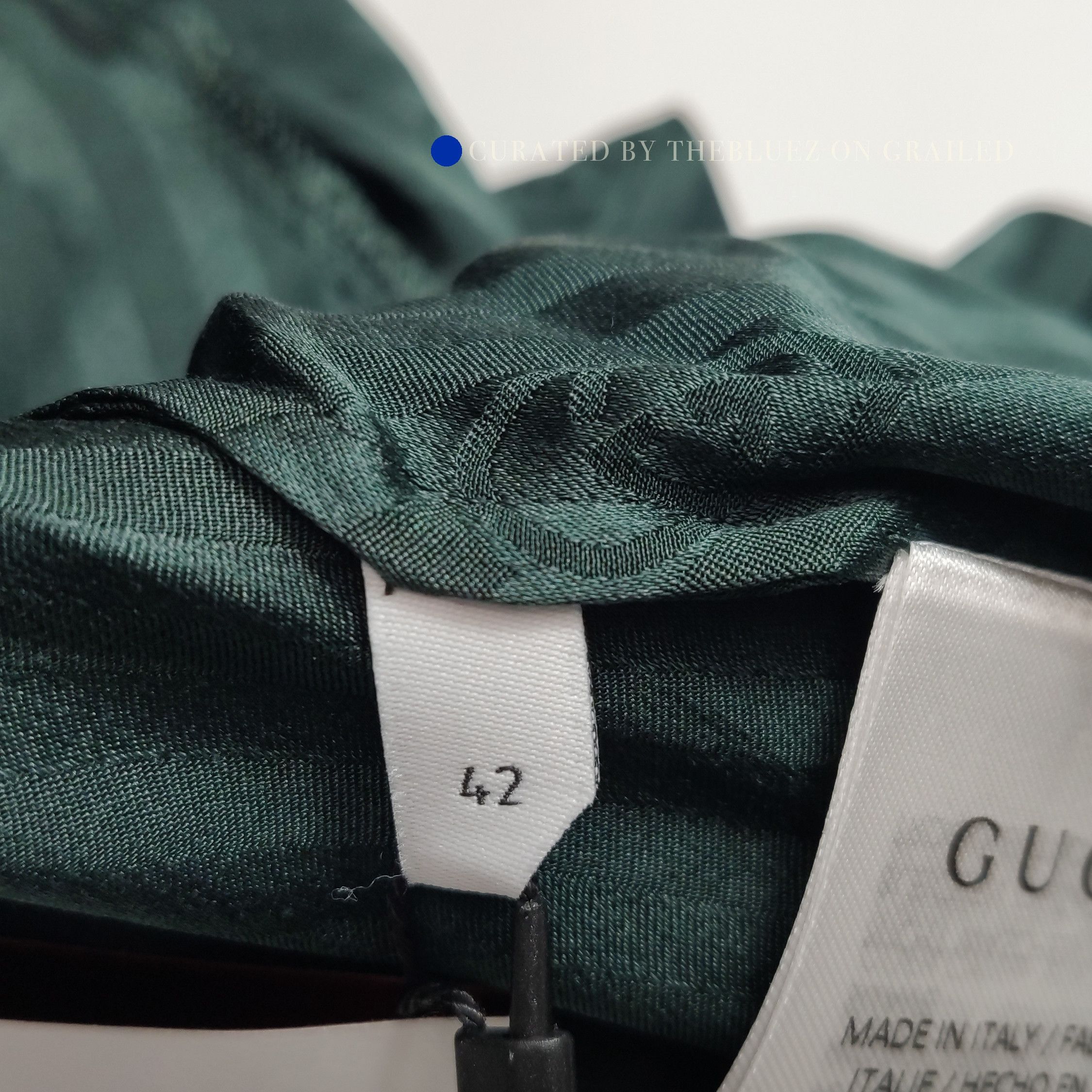Gucci Elegant Green Silk Jacquard Button-Up Size US XS / EU 42 / 0 - 10 Thumbnail